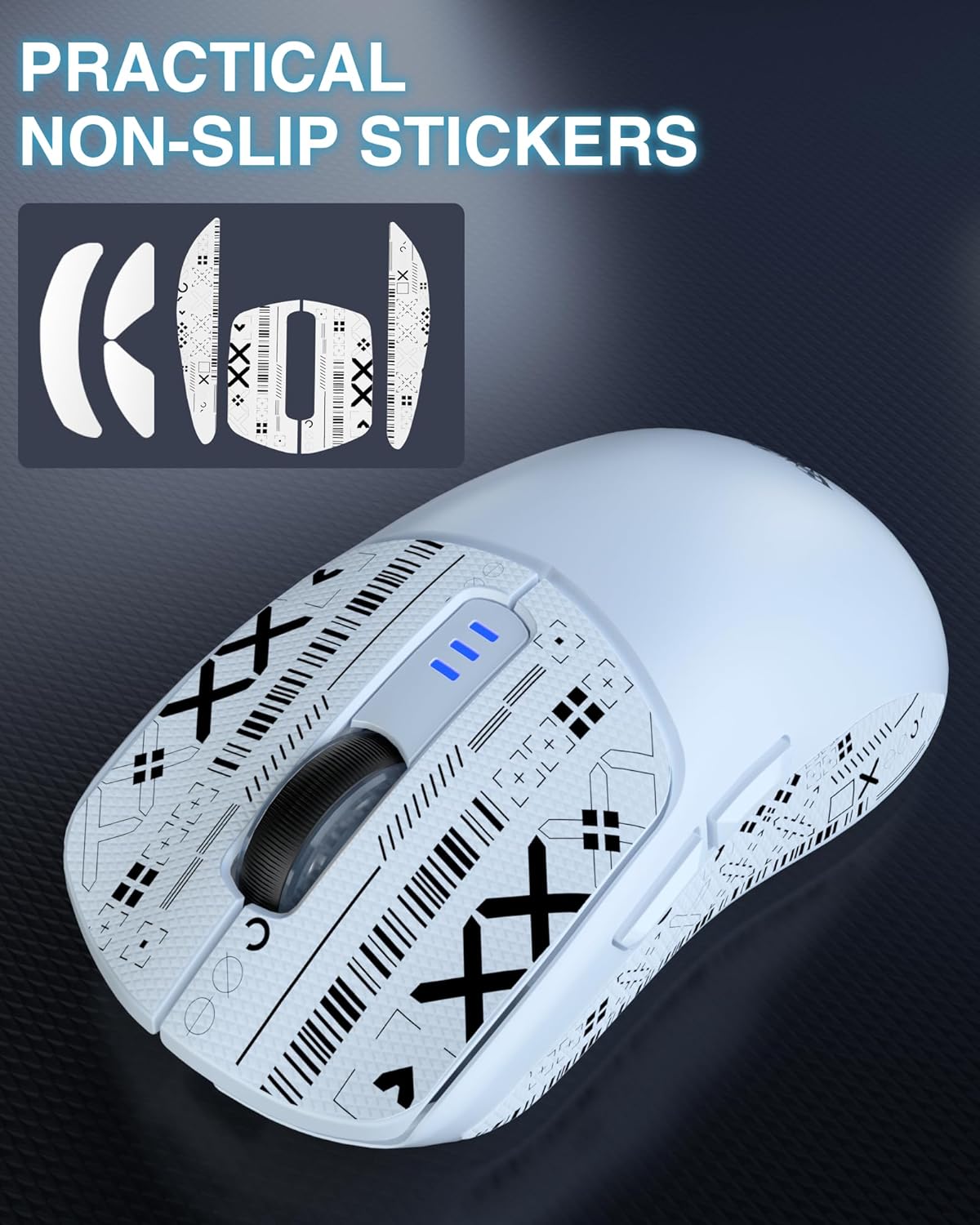 Detalle de AULA SC580 Wireless Gaming Mouse: a lightweight, tri-mode choice for multi-device gaming
