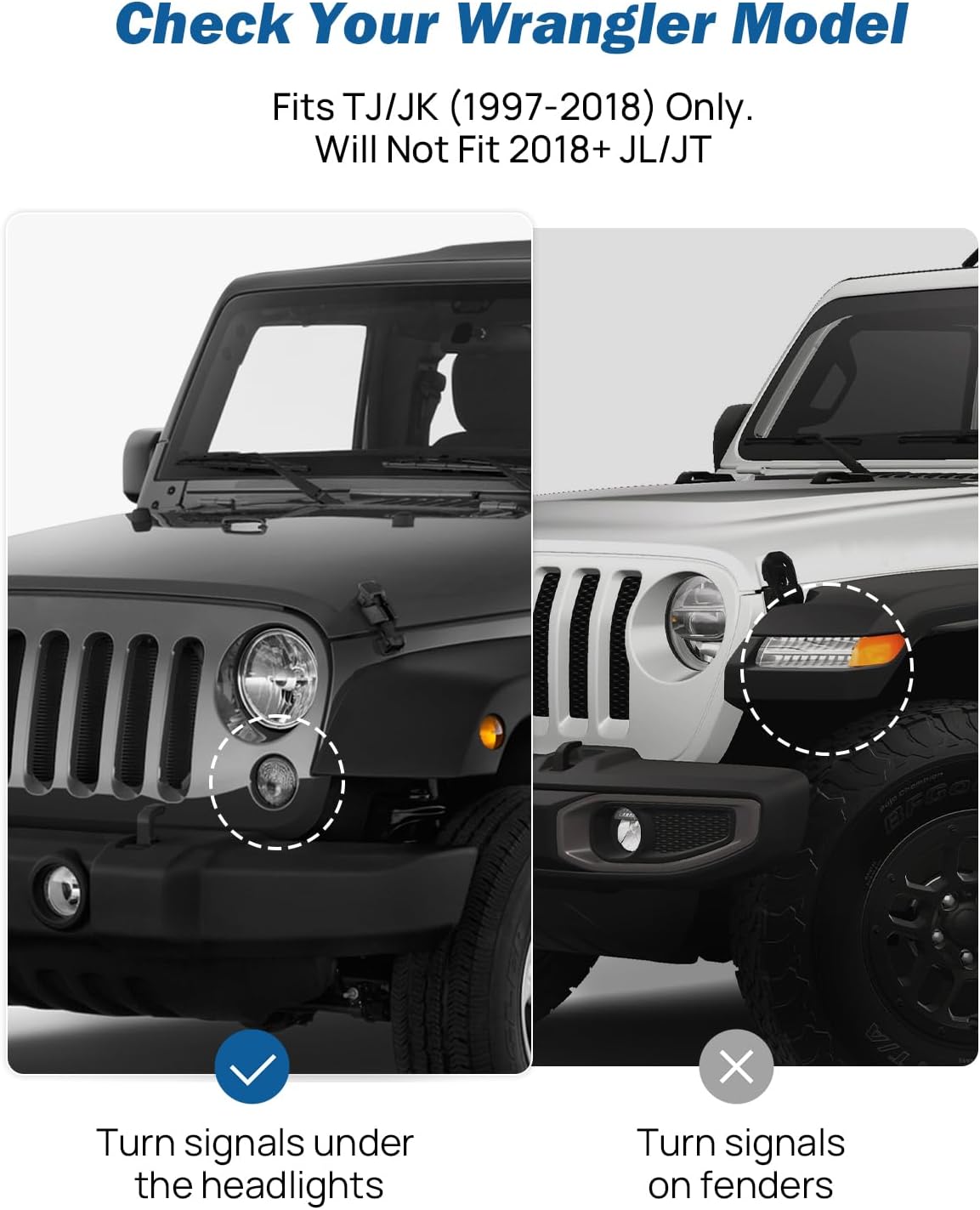 Thumbnail 6 de JOYTUTUS Wrangler Mirrors Wider View