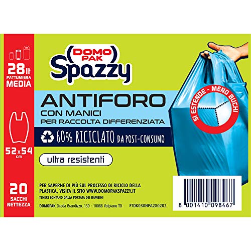 Thumbnail 4 de Domopak Spazzy Sacchi Nettezza Antiforo con manici 28 lt – 120 pz