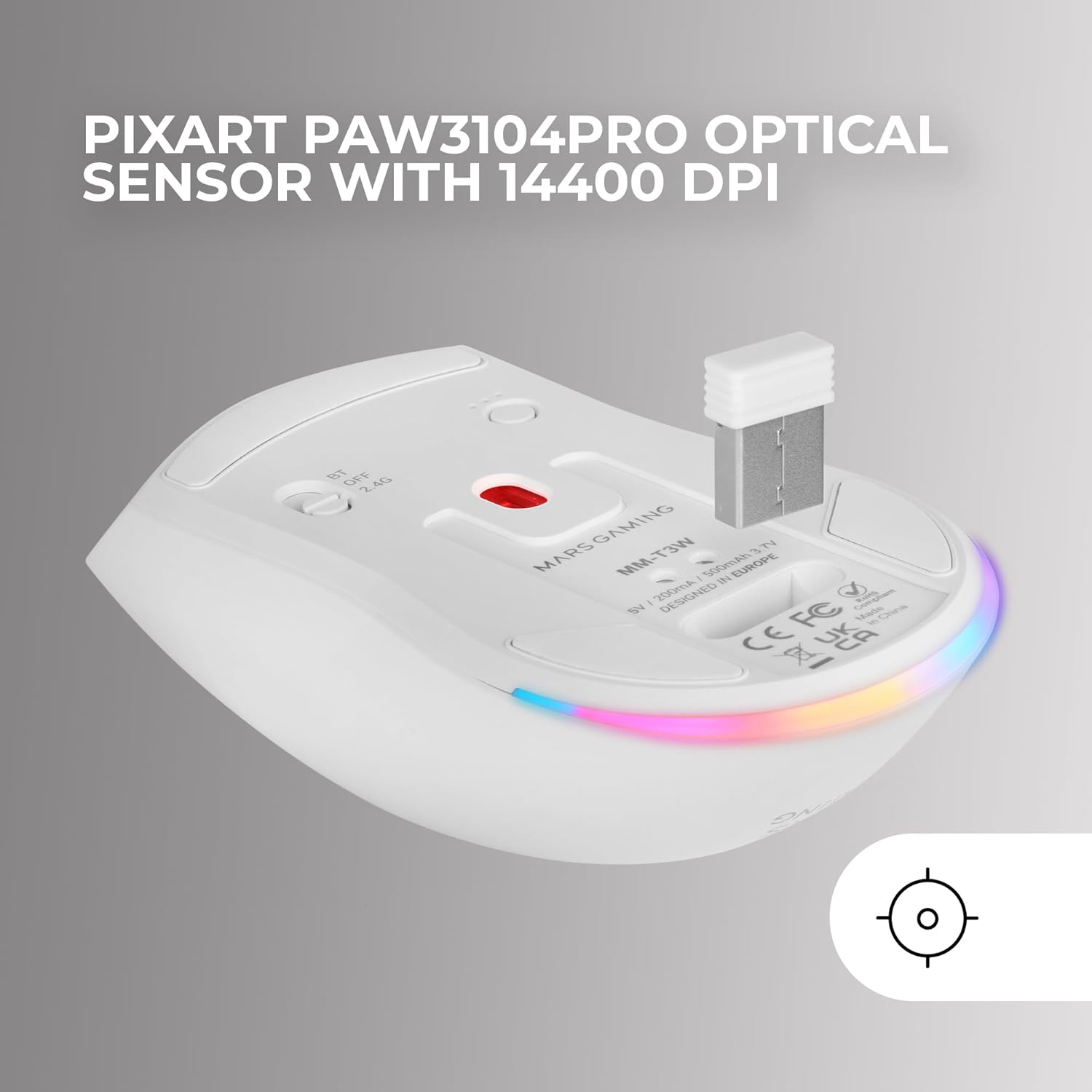 Thumbnail 2 de Mars Gaming MM-T3 🖱️ Ratón Inalámbrico Ligero con RGB