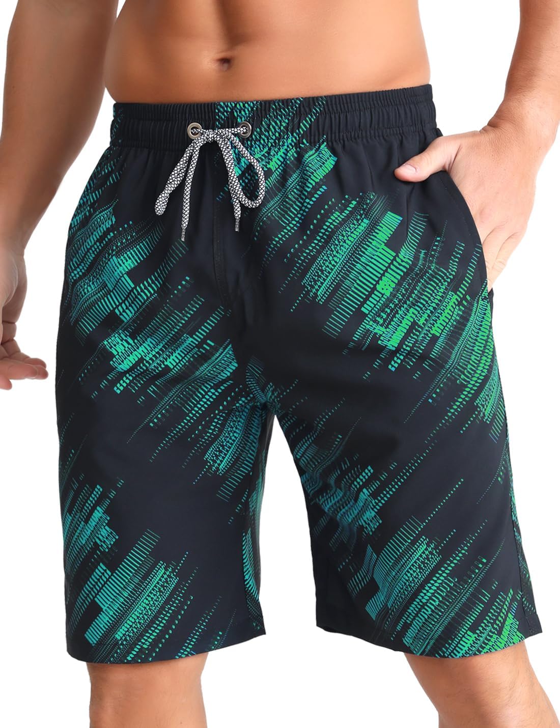 Detalle de iCKER Swimming Shorts Men: Quick-Dry Beach Trunks with Mesh Lining