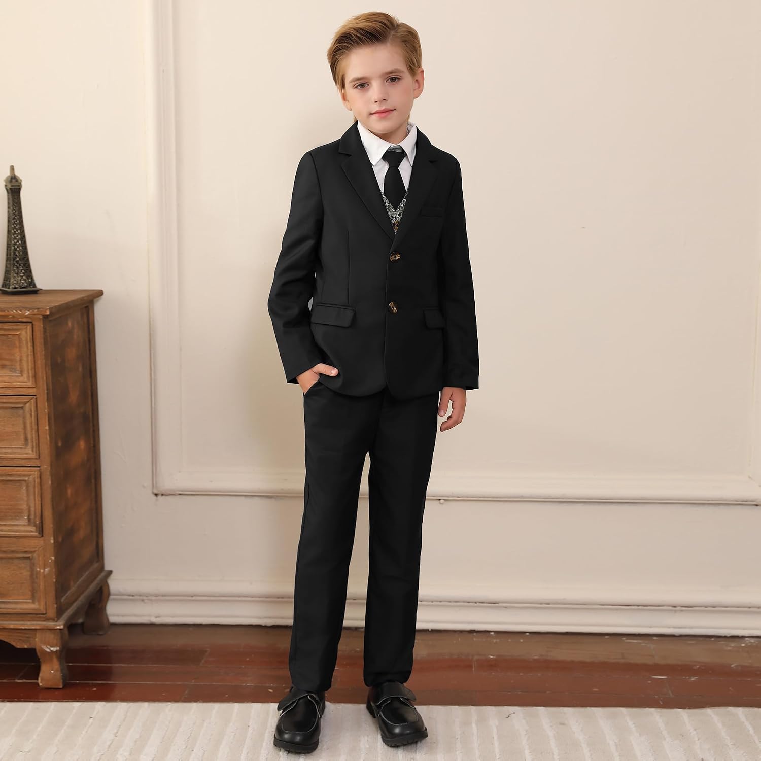 Detalle 2 de SANMIO Boys Suit 4 Piece Slim Fit 5-12