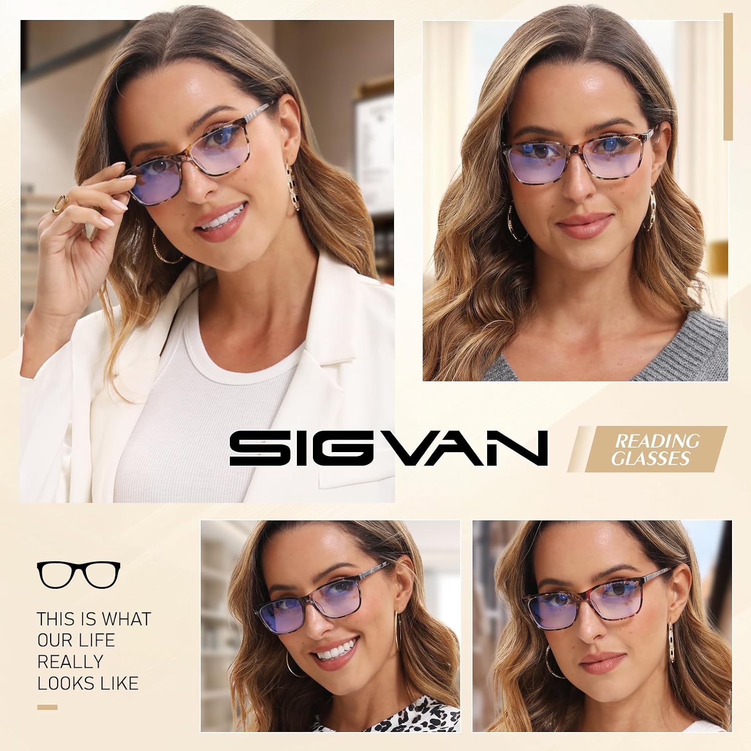 Thumbnail 6 de SIGVAN Ladies Reading Glasses Blue Light Blocking ๐