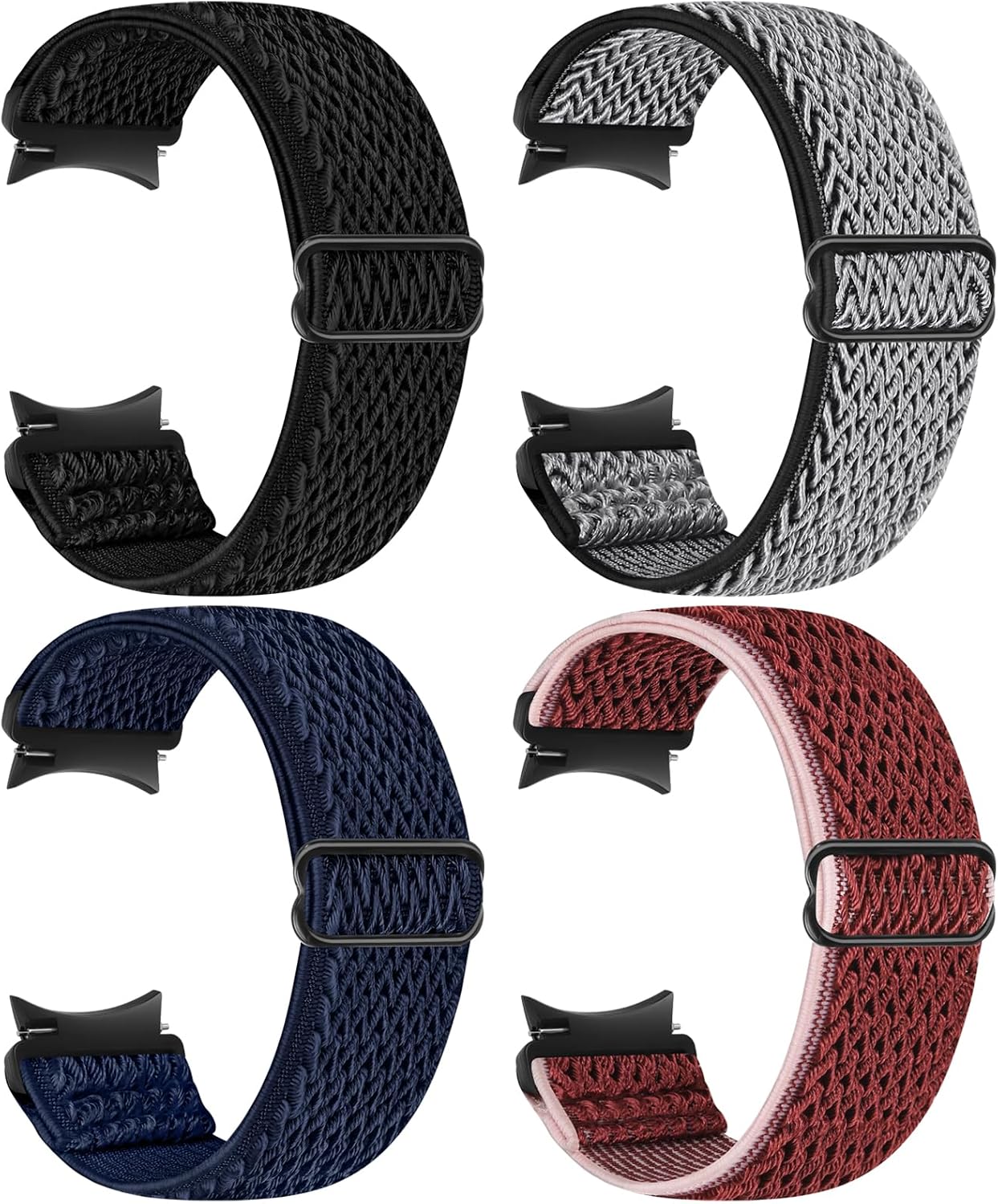 Detalle de Yunshare stretch nylon solo loop elastic watch straps for Samsung Galaxy Watch (40–47mm compatible models)