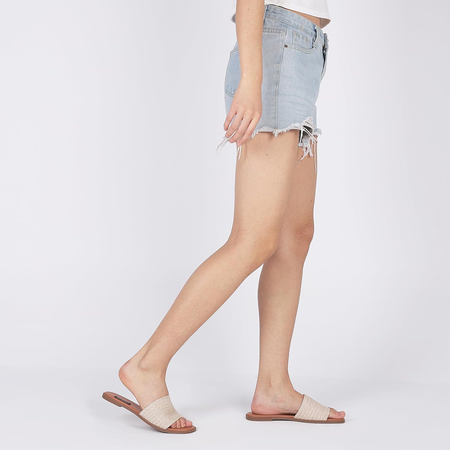Detalle de Tscoyuki Slides Sandals for Women — Basic Slip-On Flat Sandals with Open Toe