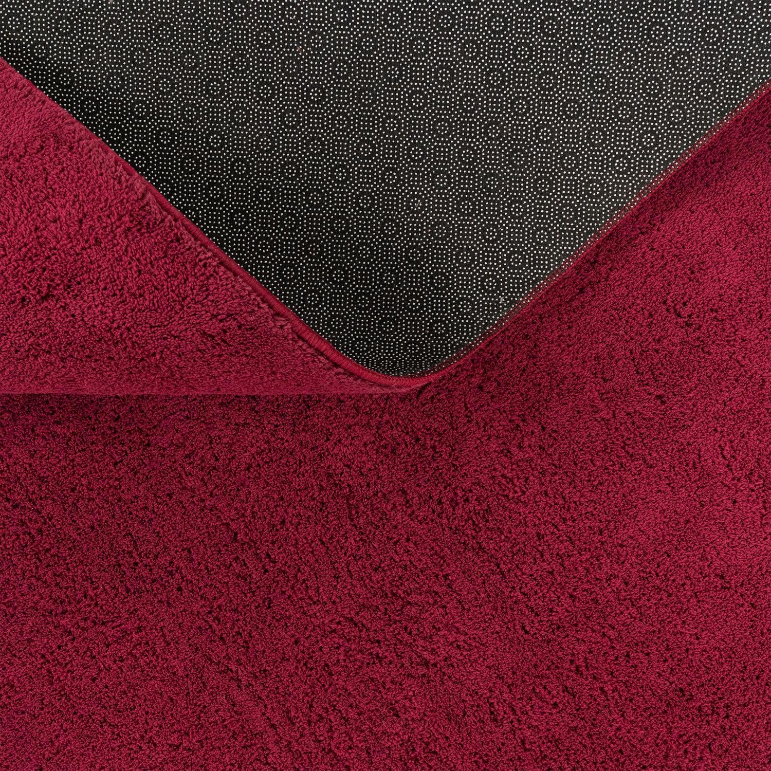 Detalle 2 de Teppich 160 cm rund Kurzflor rot