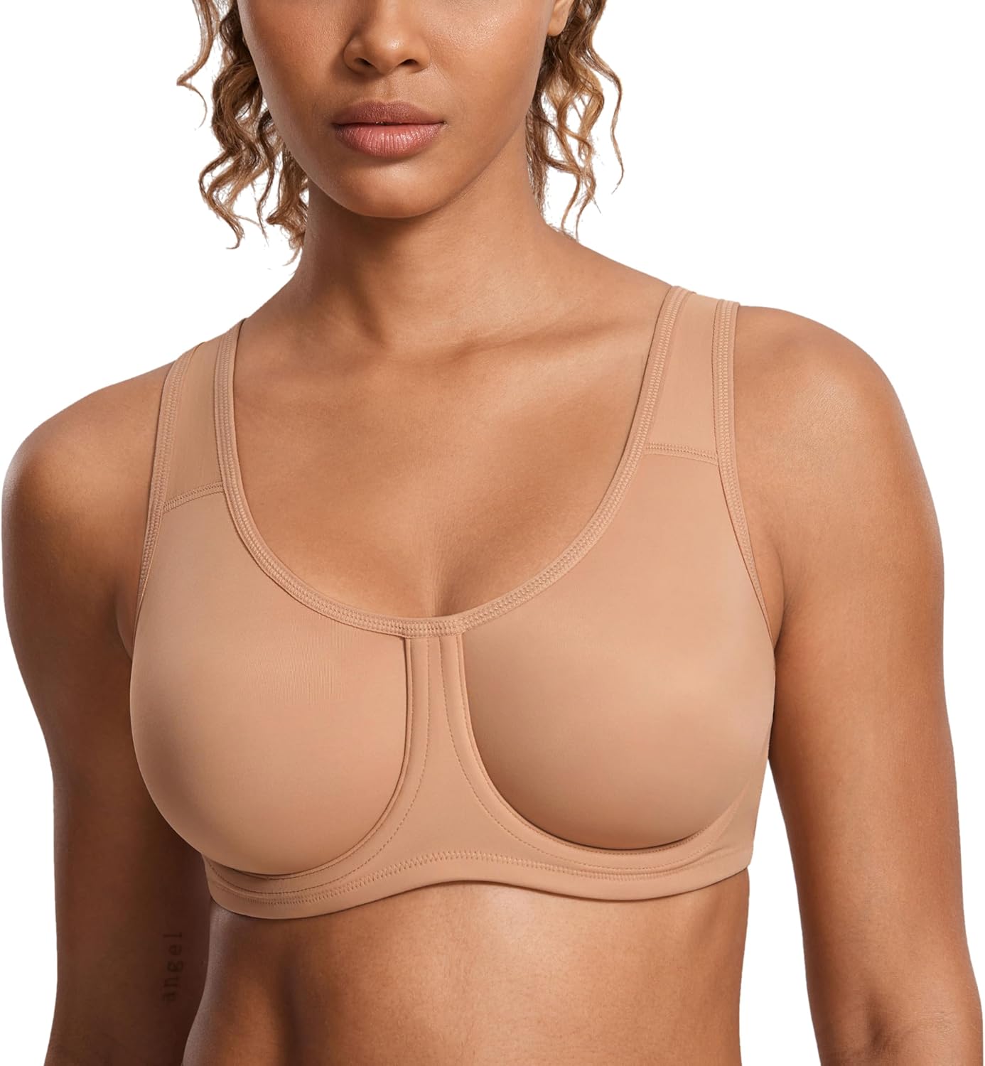 Detalle de Soutien-gorge de sport femme SYROKAN à armatures extérieures, maintien extreme (grande taille)