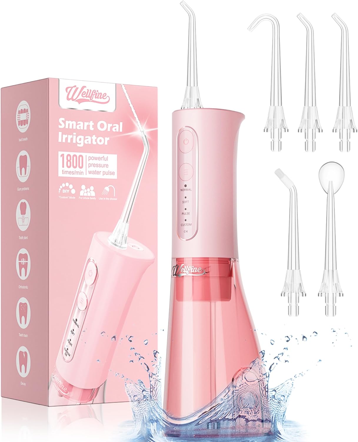 WELLFINE Water Dental Flosser 4 Modes