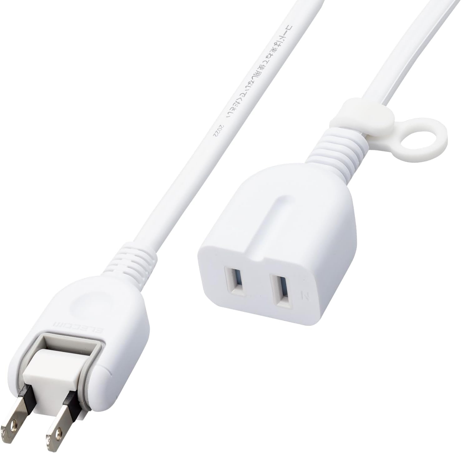 Detalle de エレコム ECT-4220WH 電源延長コード 2m・1口・ほこり防止シャッター付き