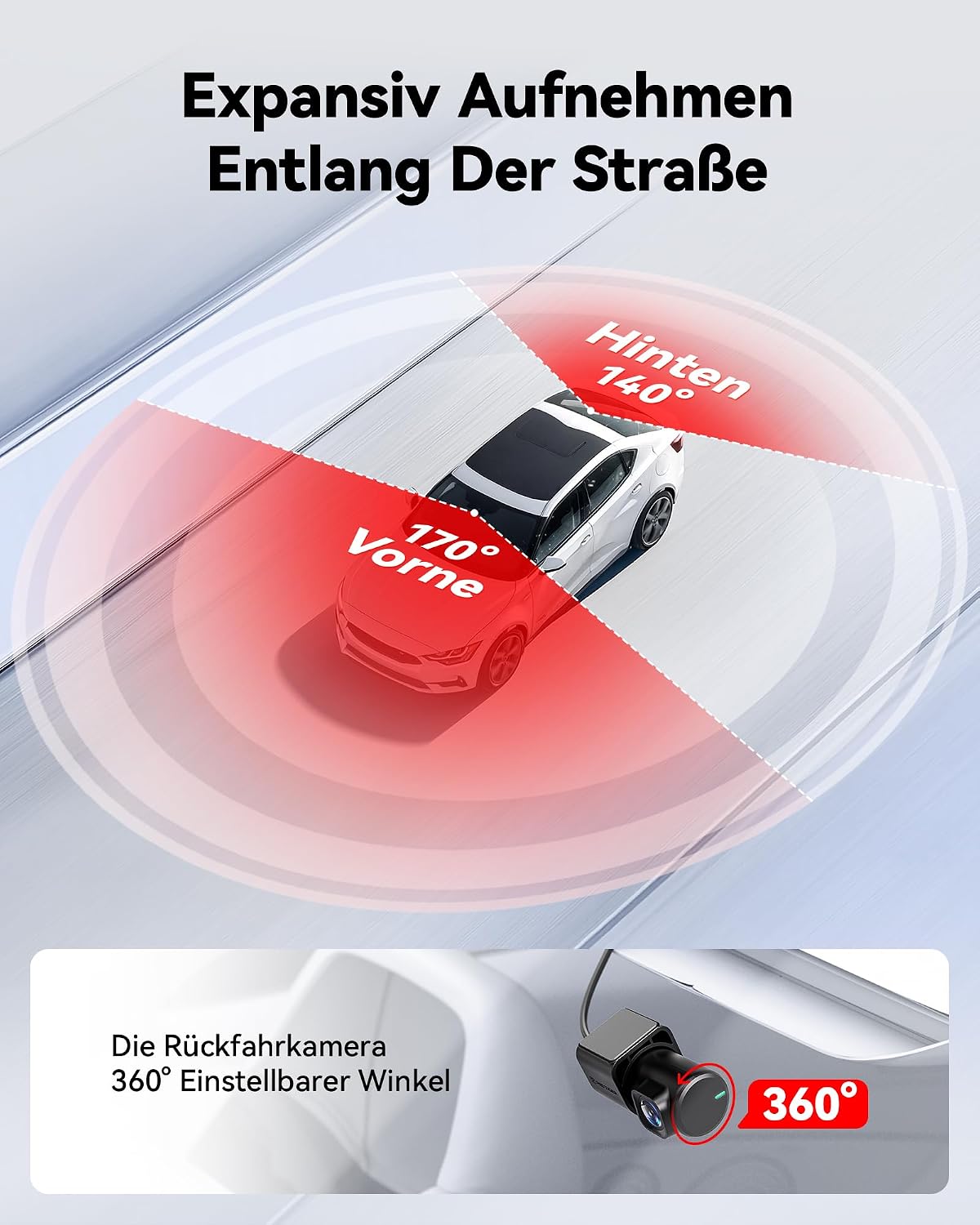 Detalle de REDTIGER Dashcam Front-/Rear 4K/2,5K mit STARVIS 2 256 GB Max