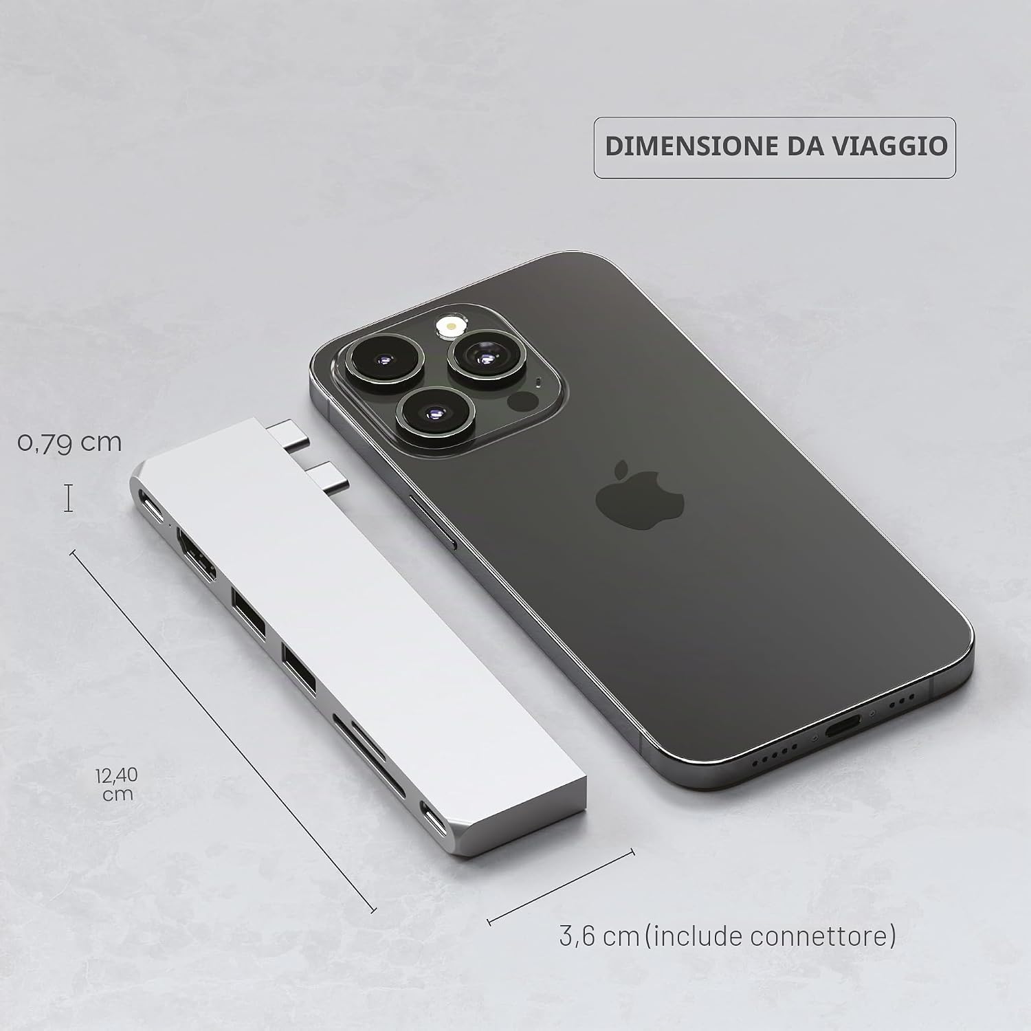 Thumbnail 6 de SATECHI Hub Dual USB-C Pro Slim 7 in 1: USB4 40 Gbps, 100W PD, HDMI e lettori SD per MacBook