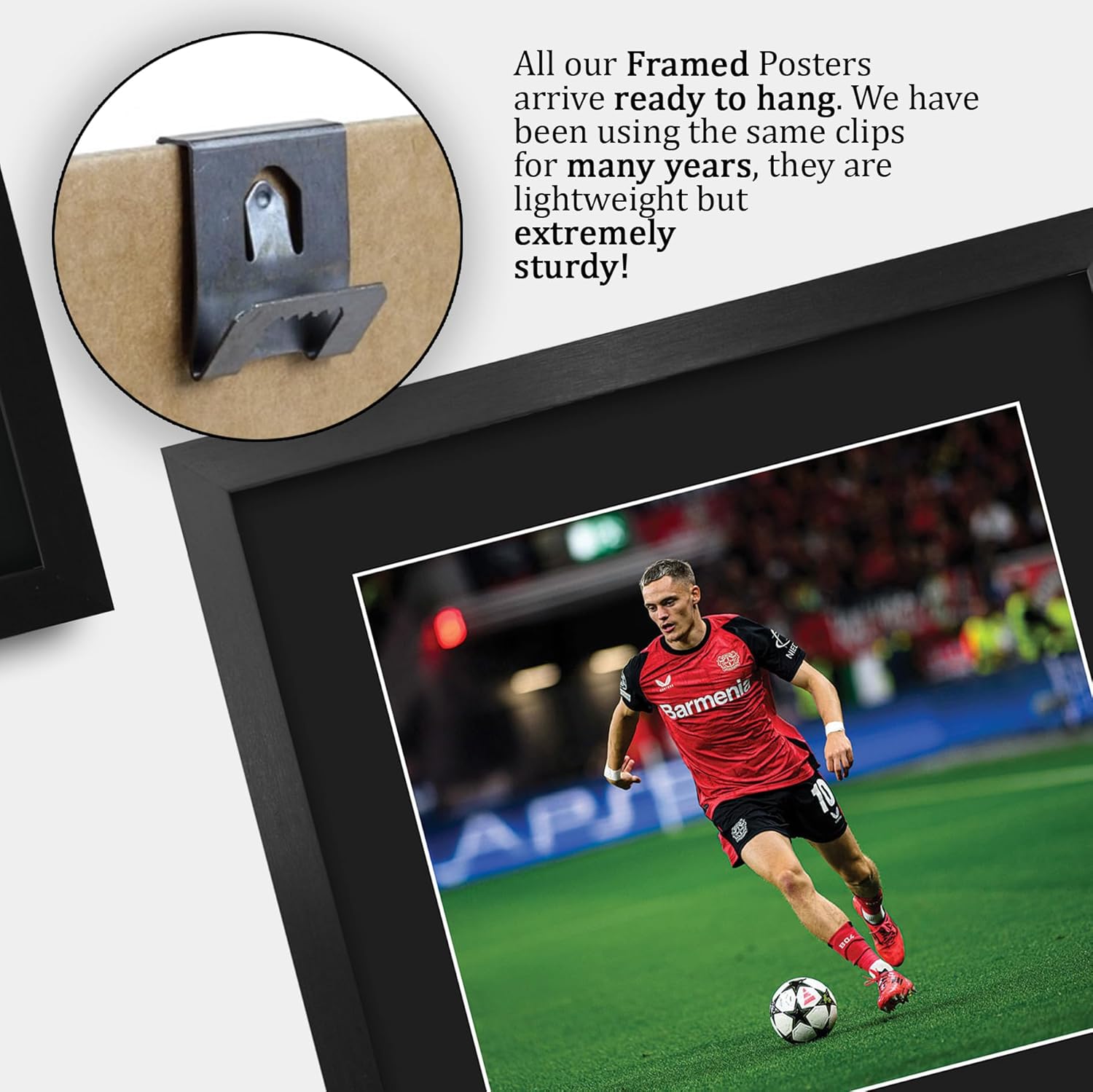 Thumbnail 4 de HWC Trading Florian Wirtz Bayer Leverkusen A3 Signed Autograph Framed Print (Portrait)