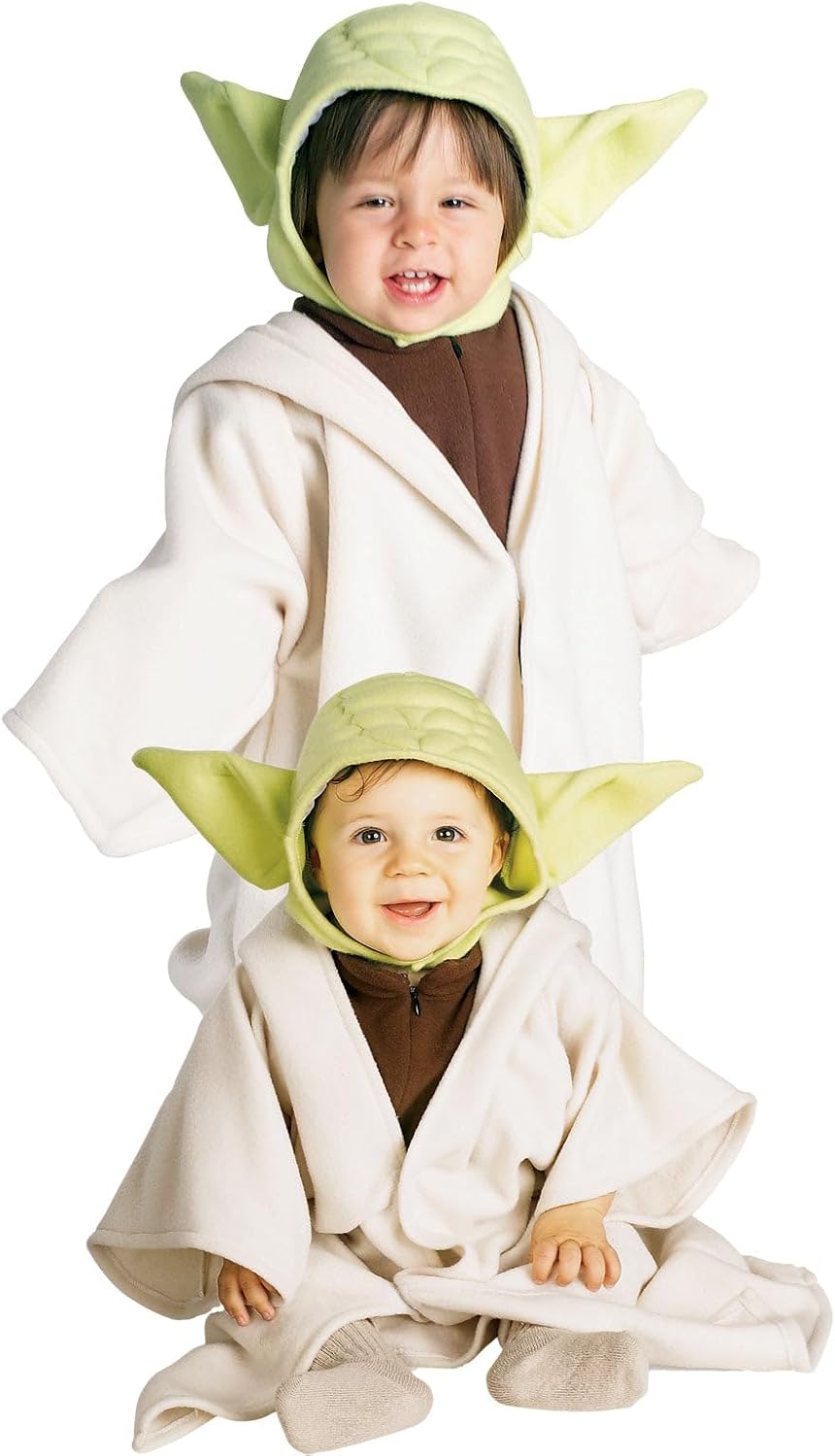 Detalle 2 de Rubie's Baby Yoda Kinderkostüm mit Kapuze 🎭