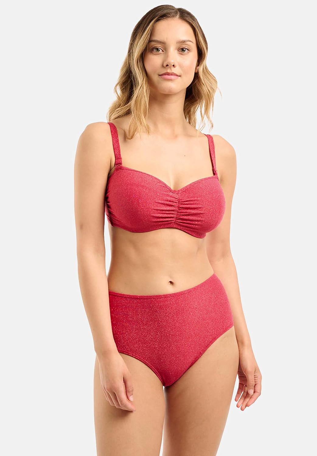Thumbnail 2 de Sans Complexe - Modèle Reflet : Bas de Maillot de Bain Taille Haute pour Femme, lurex et recyclé