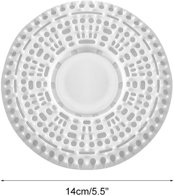 Detalle de Shower Drain Hair Catcher, 2Pcs Silicone Drain Cover for Bath, Kitchen and Laundry