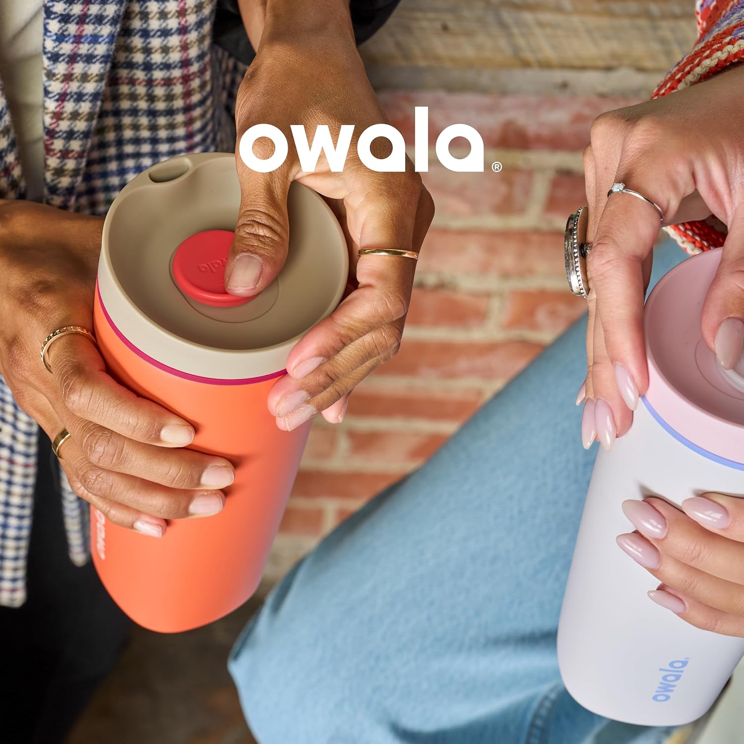 Detalle de Owala SmoothSip Slider C07460 – kubek termiczny ze stali nierdzewnej, 350 ml