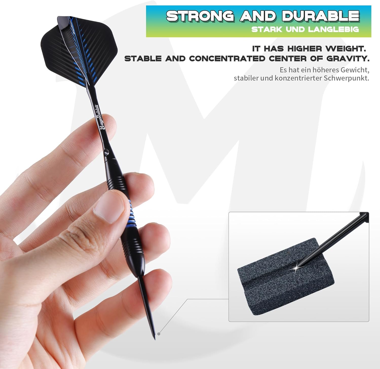 Thumbnail 2 de MageRabbit Steel Tip Darts Set (12 Pcs) - 20g Steel Darts with Aluminium Shafts and Metal Barrels