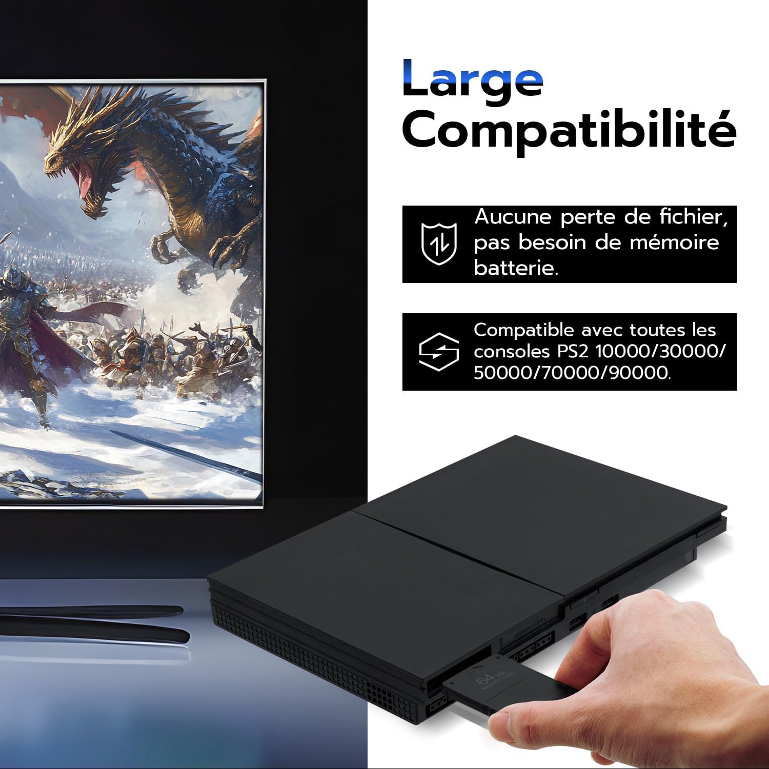 Thumbnail 3 de Wigearss Carte mémoire 64 Mo pour PS2