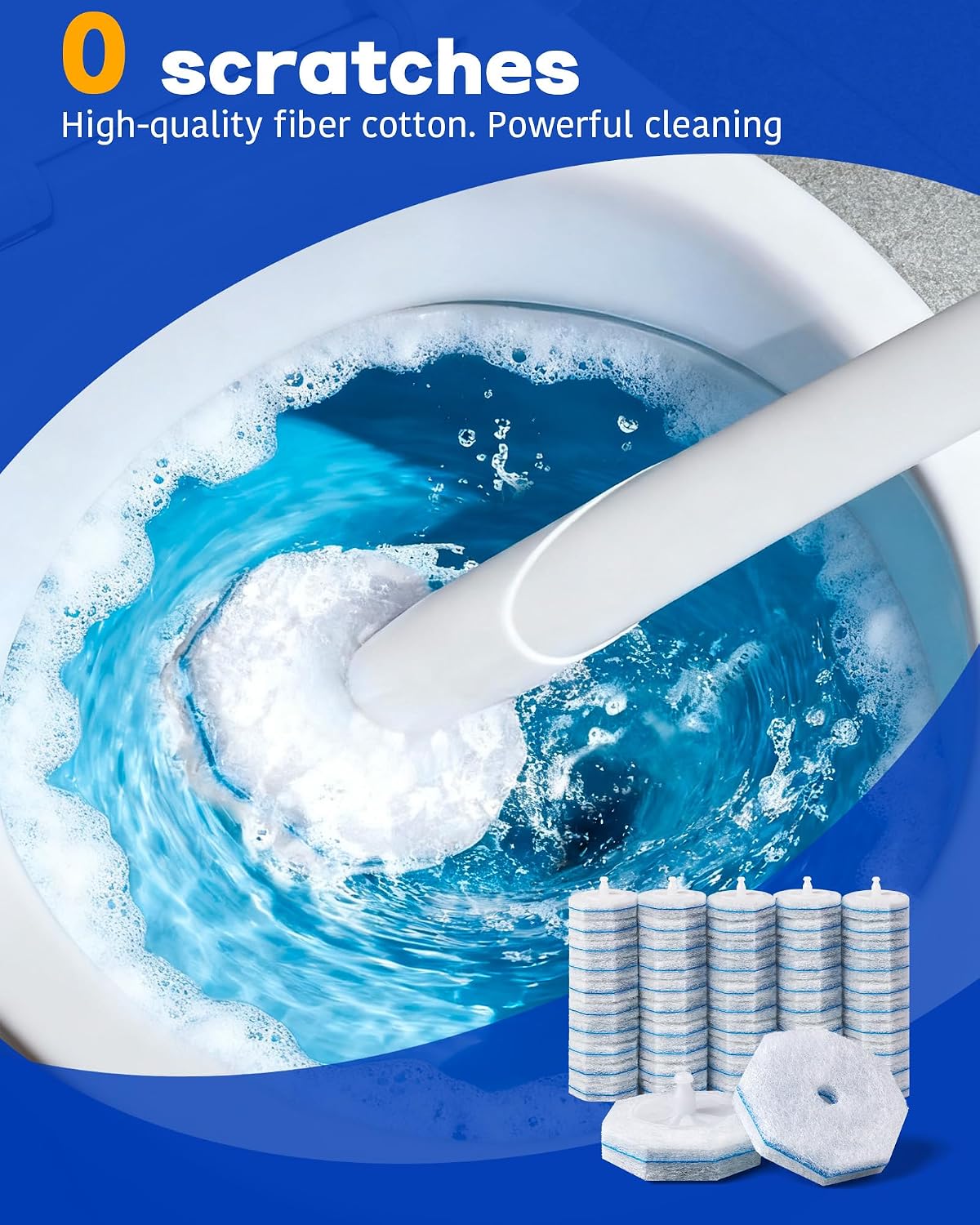 Detalle de 50 Pack Wand Refills Compatible with Clorox Toilet Brushes