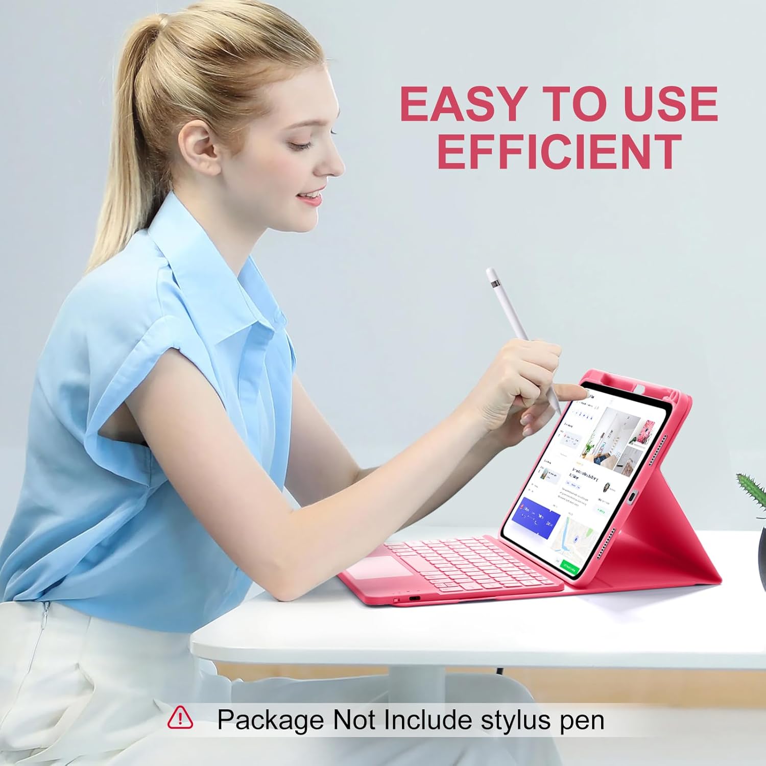Thumbnail 6 de Vobafe Keyboard Case for iPad 10th Gen (2022, 10.9in) with Detachable Trackpad – Pink