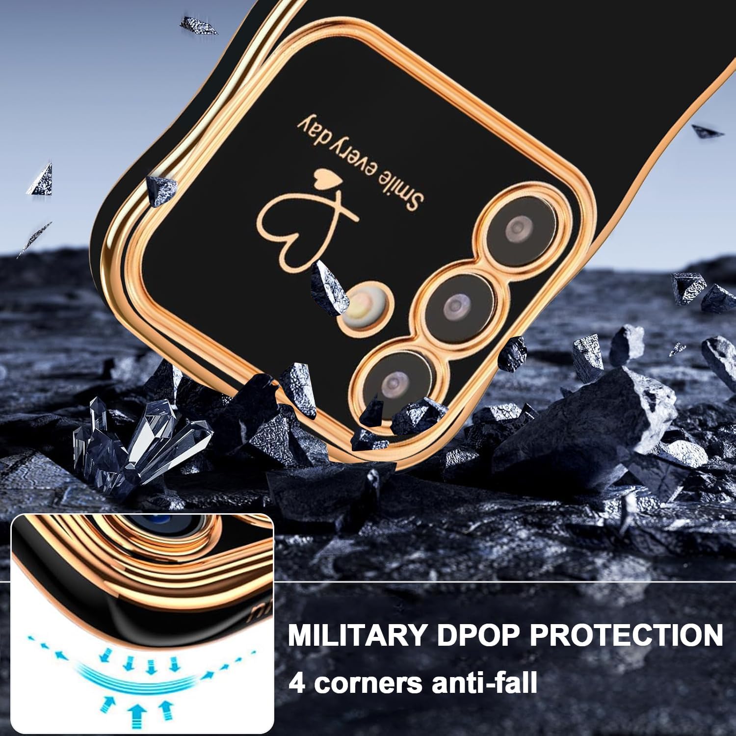 Detalle de Keteen Handyhülle Samsung Galaxy S25 Plus – Dünn, flexibel, mit lockigen Wellen und Kamera-Schutz