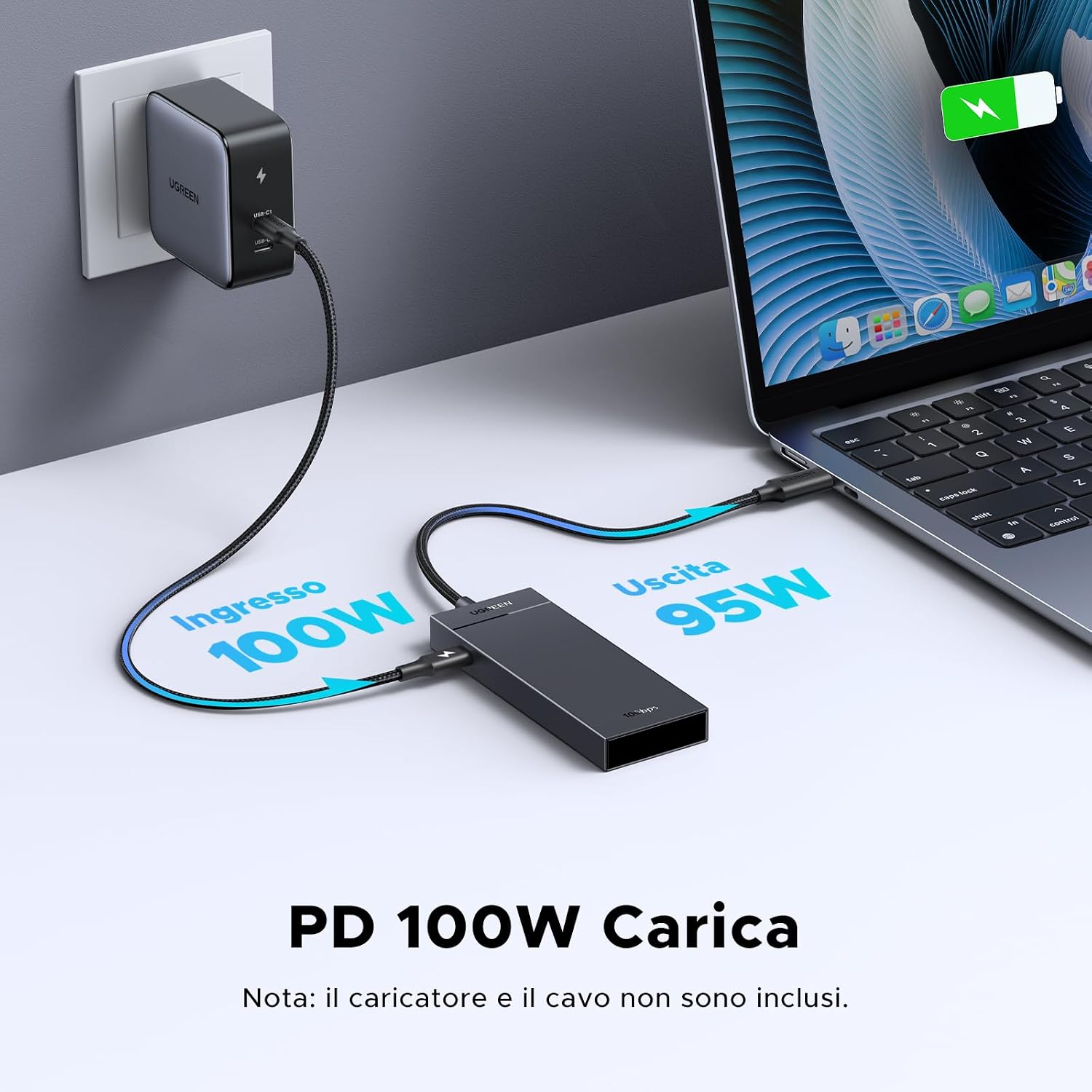 Detalle 2 de UGREEN 10Gbps Hub USB C 4 porte