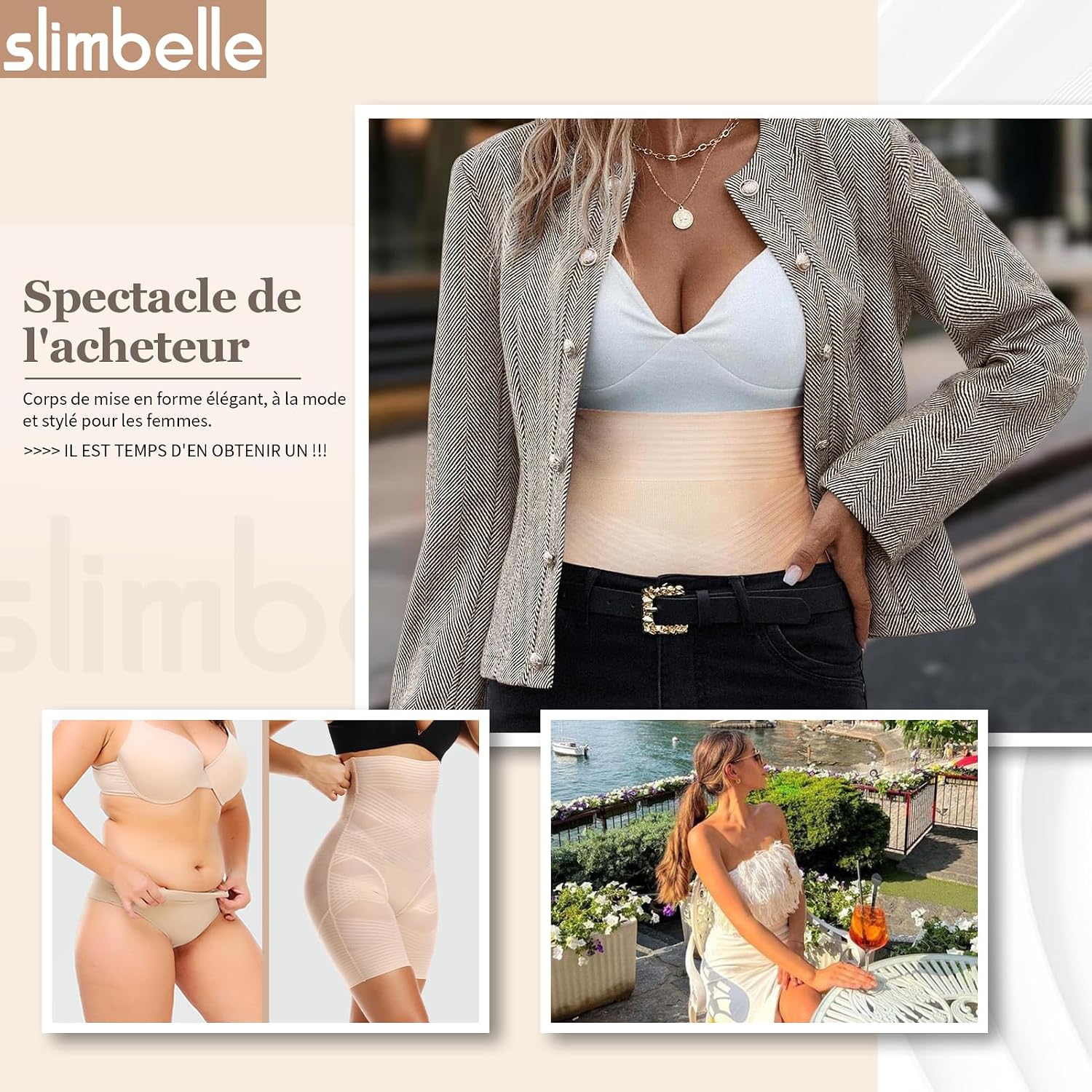 Detalle 1 de SLIMBELLE YD-0141 – damskie majtki push-up, wyściełane i bezszwowe