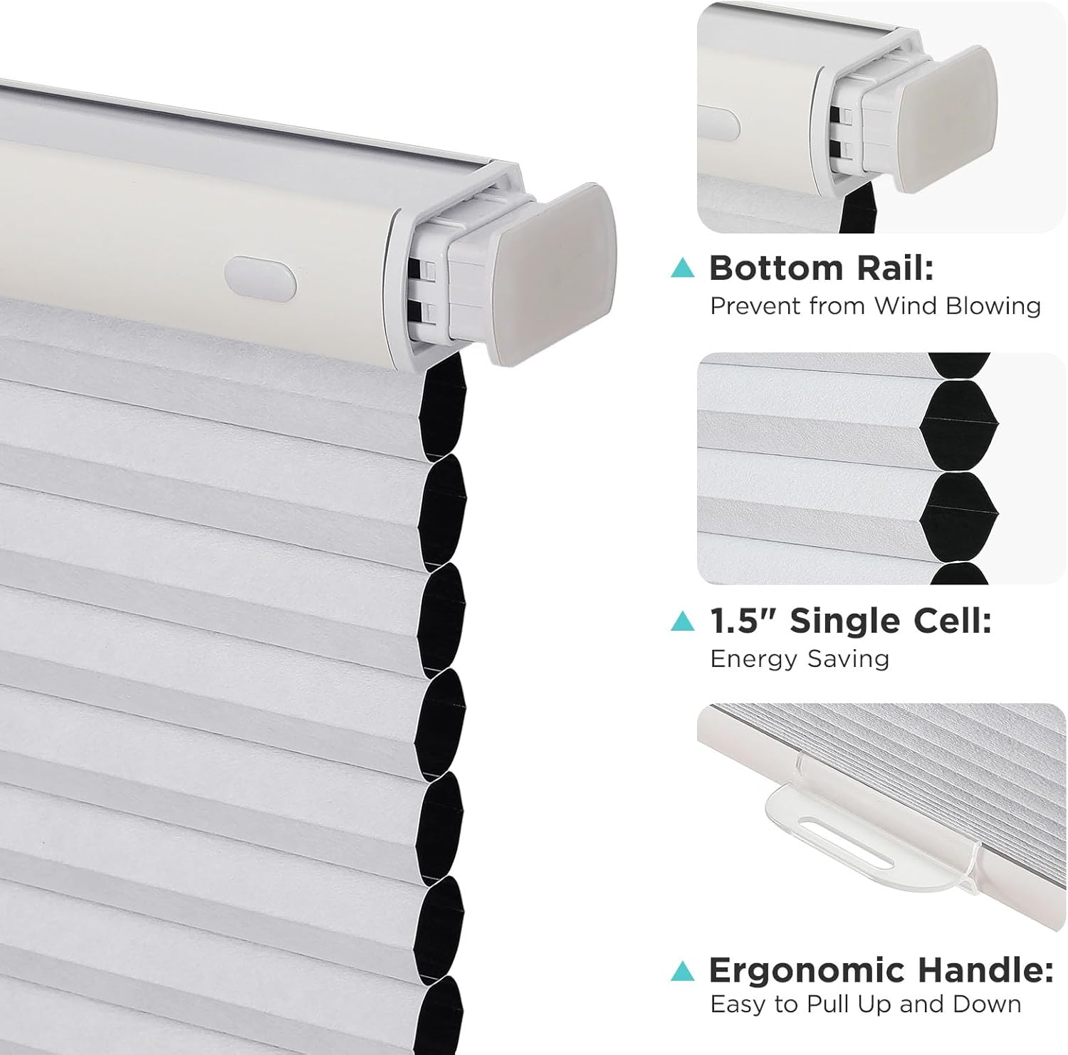 Thumbnail 6 de Joydeco Cordless Blackout Cellular Shades, 23" W x 64" H