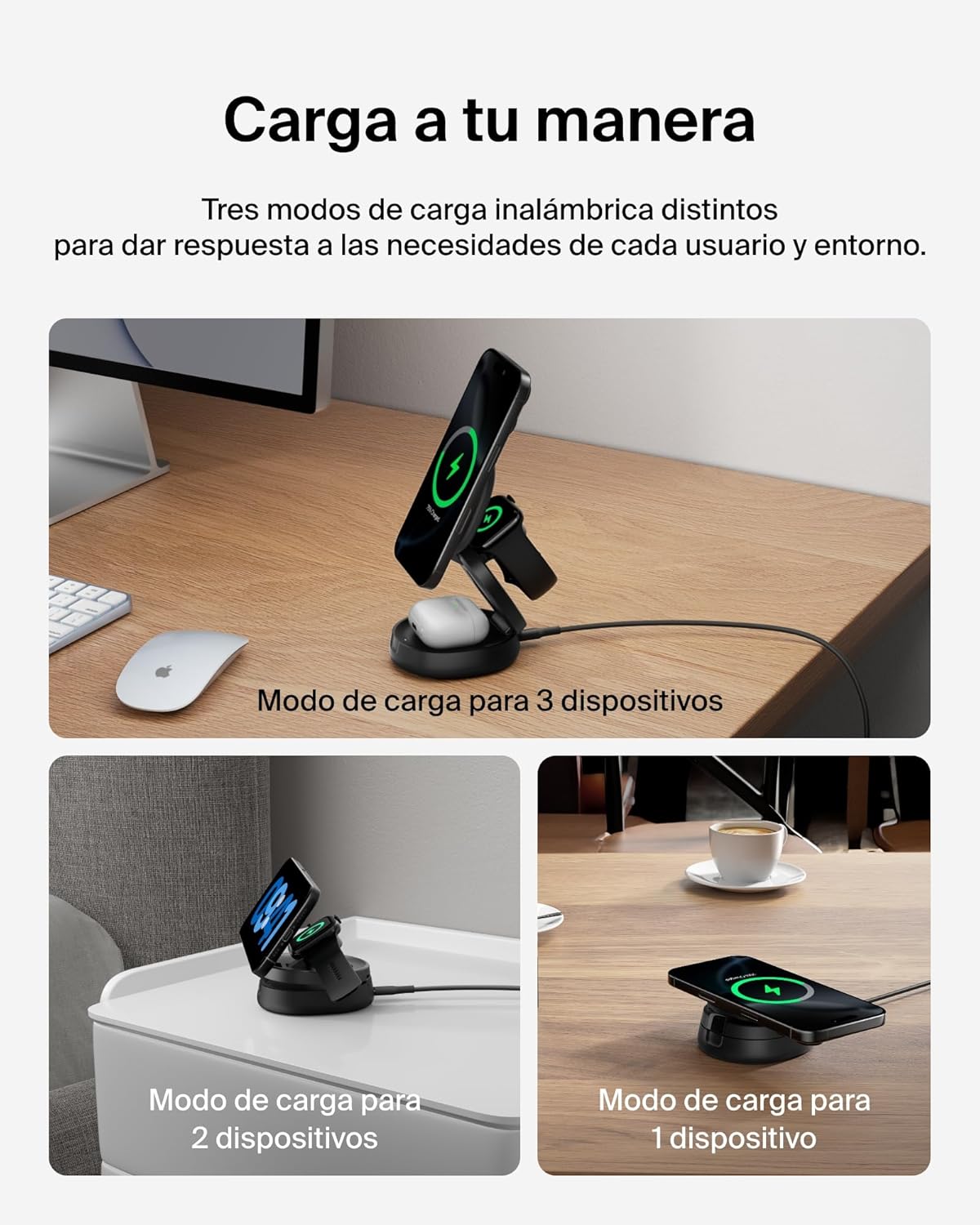Thumbnail 4 de Belkin BoostCharge 3 en 1 MagSafe 15W