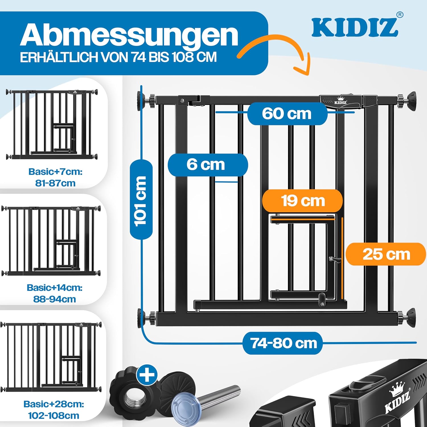 Thumbnail 1 de KIDIZ Absperrgitter zum Klemmen 74–80 cm
