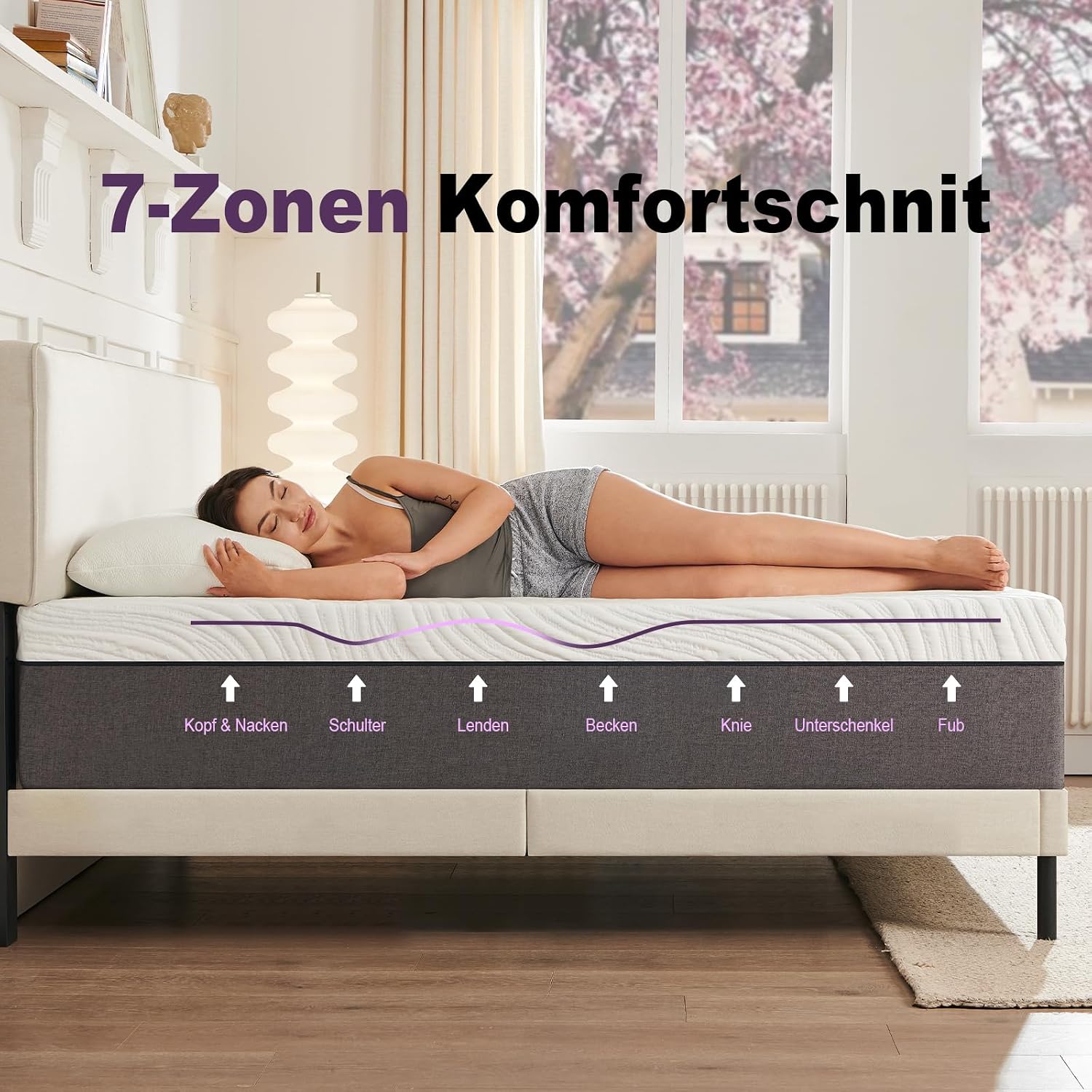 Thumbnail 4 de Twirest Matratze 140x200 cm – Orthopädische Kaltschaummatratze mit Gel-Memory-Foam und atmungsaktivem Bezug