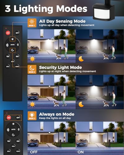 Detalle de vighep Security Lights Outdoor Motion Sensor — 30W LED PIR Floodlight with Remote, IP66, 230V