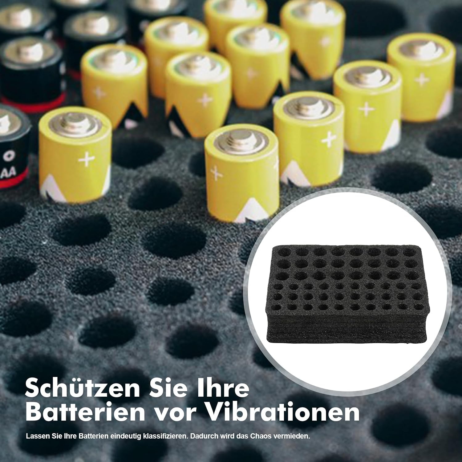 Detalle 2 de HOSPAOP HF72A batterijbox voor AA- en AAA-batterijen, set van 2