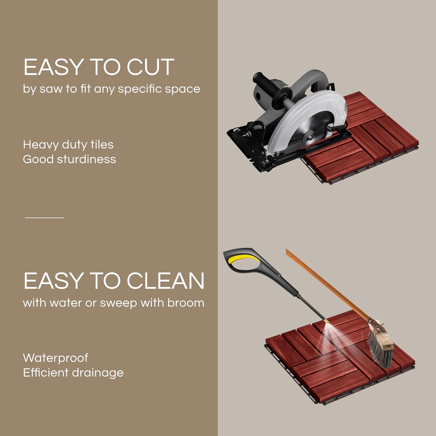 Thumbnail 6 de THYOI Interlocking Deck Tiles Acacia Wood
