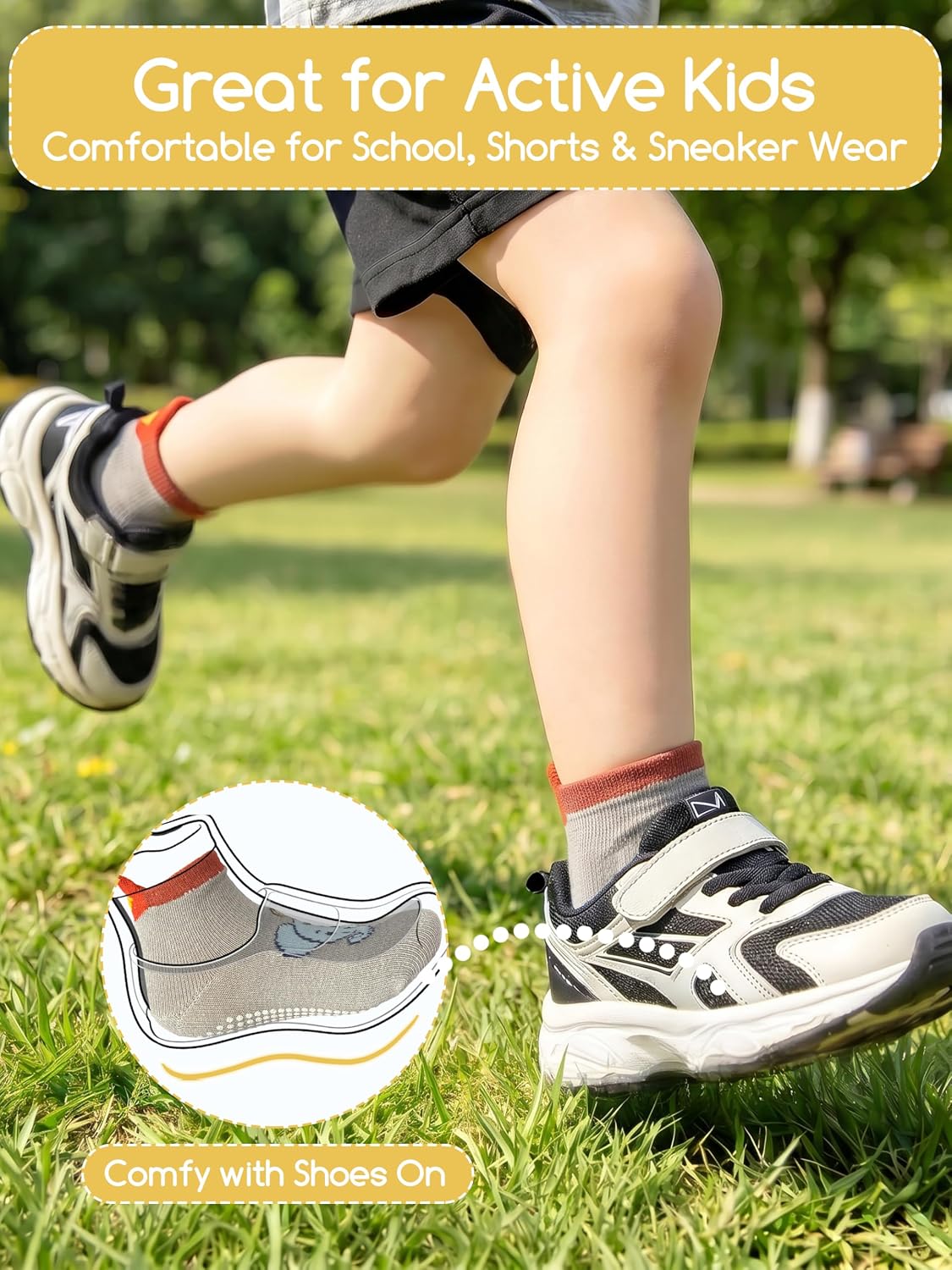 Detalle 2 de Aroveea Non-Slip Toddler Socks, 12-Pack