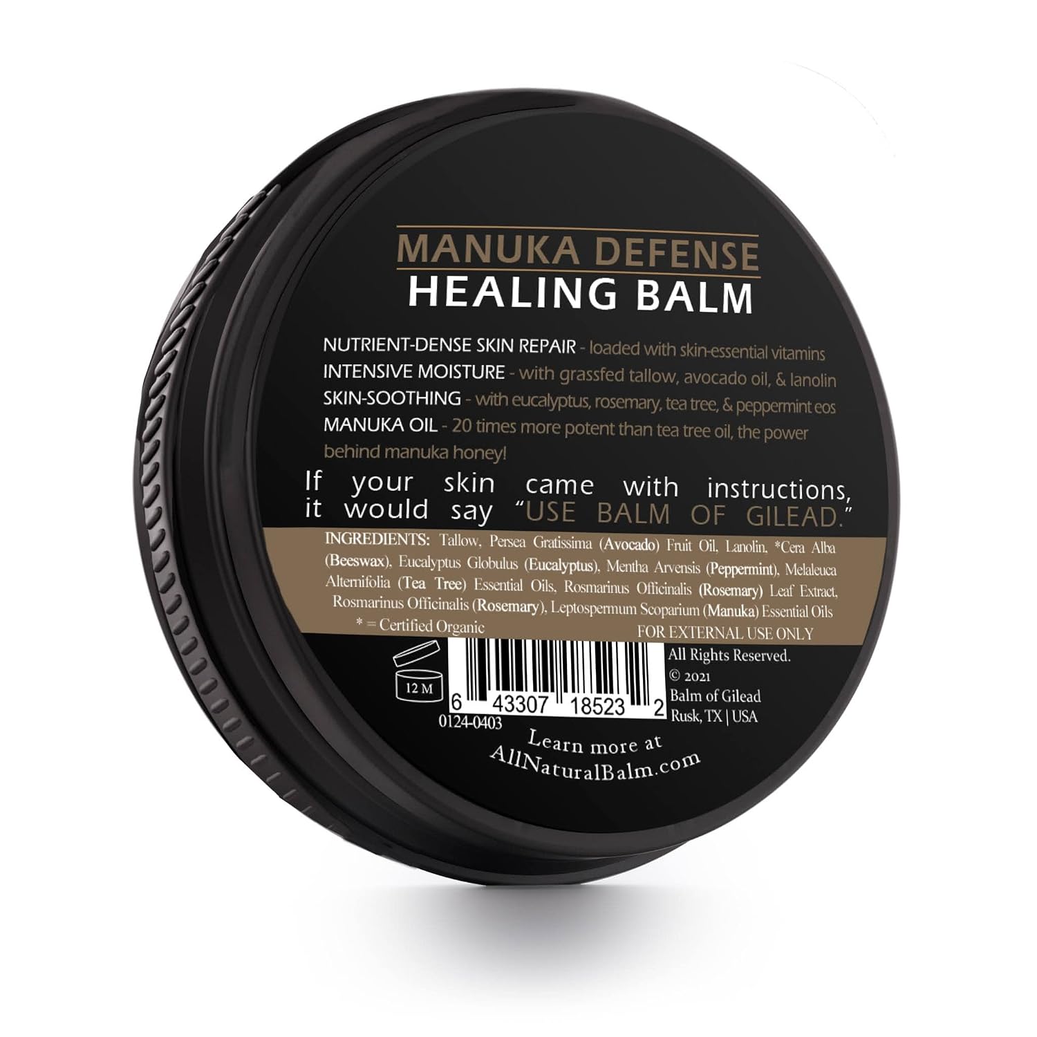 Detalle 2 de BALM OF GILEAD Tea Tree Balm, 2 fl oz Foot Cream with Manuka Oil