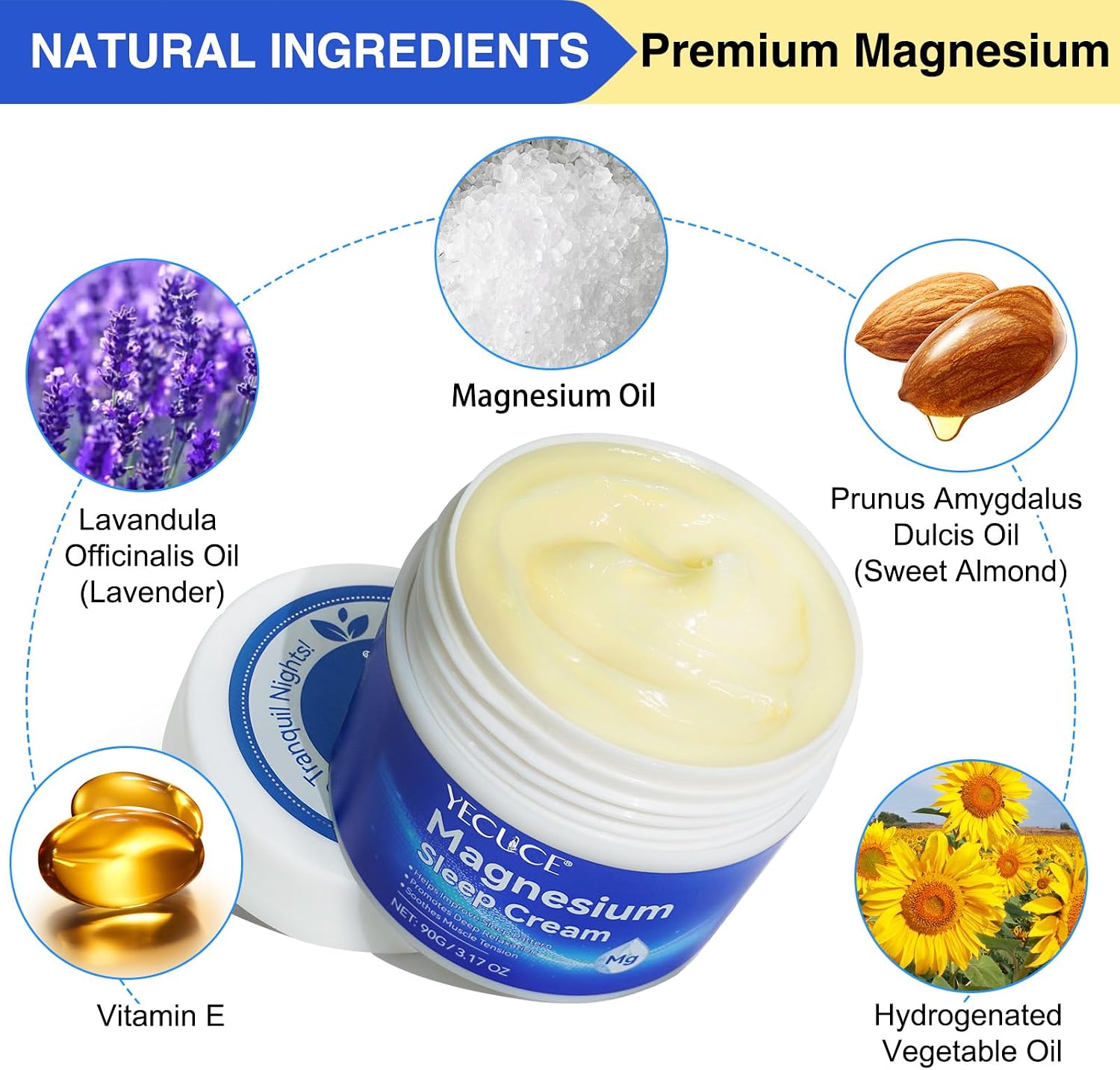 Detalle de MYOWNER MC-02 Magnesium Creme, magnesiumkräm med magnesiumklorid och lavendel
