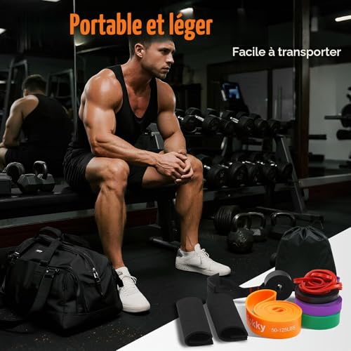 Thumbnail 7 de Fokky Bande Élastique de Musculation – Kit 5 Niveaux avec Ancrage et Accessoires