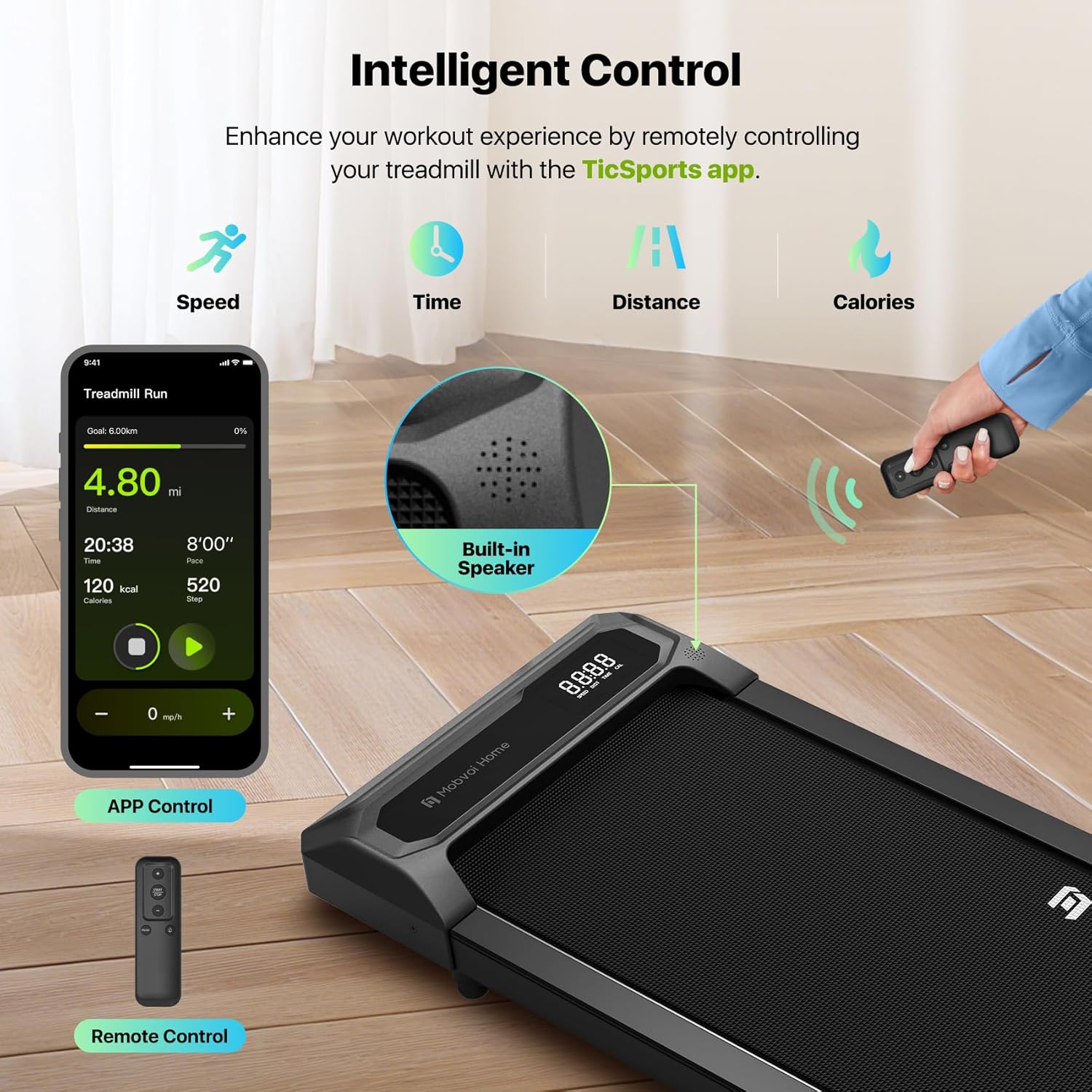 Thumbnail 2 de Mobvoi Walking Pad Smart AI Under Desk Treadmill: compact 2-in-1 cardio for home or office