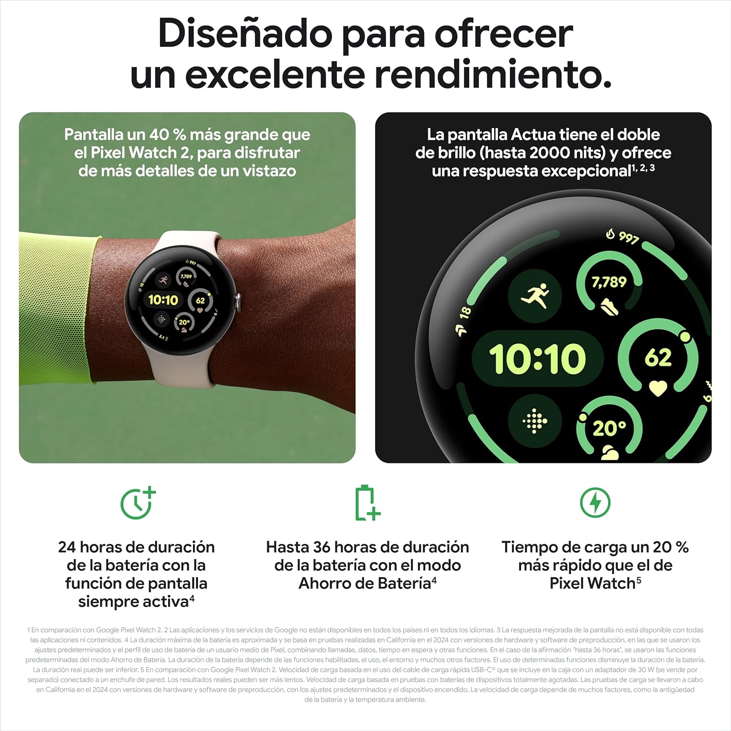 Thumbnail 2 de Google Pixel Watch 3 - Elegante en Verde Liquen 🍃