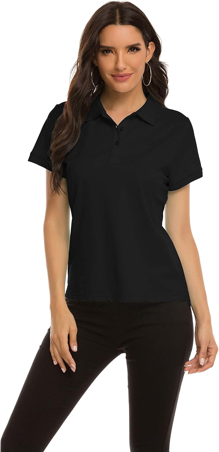 Thumbnail 4 de MoFiz Polo Femme à Manches Courtes en Coton — Respirant et Polyvalent pour Sport et Loisirs