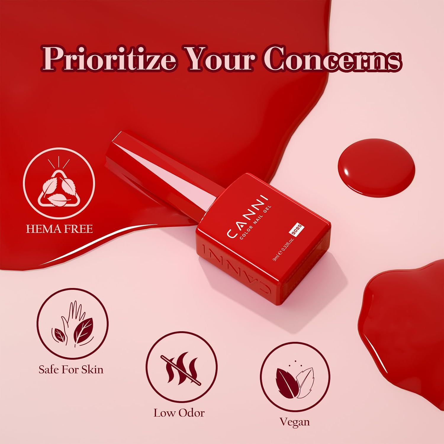 Thumbnail 4 de CANNI Red Gel Nail Polish Set – 6 Colors