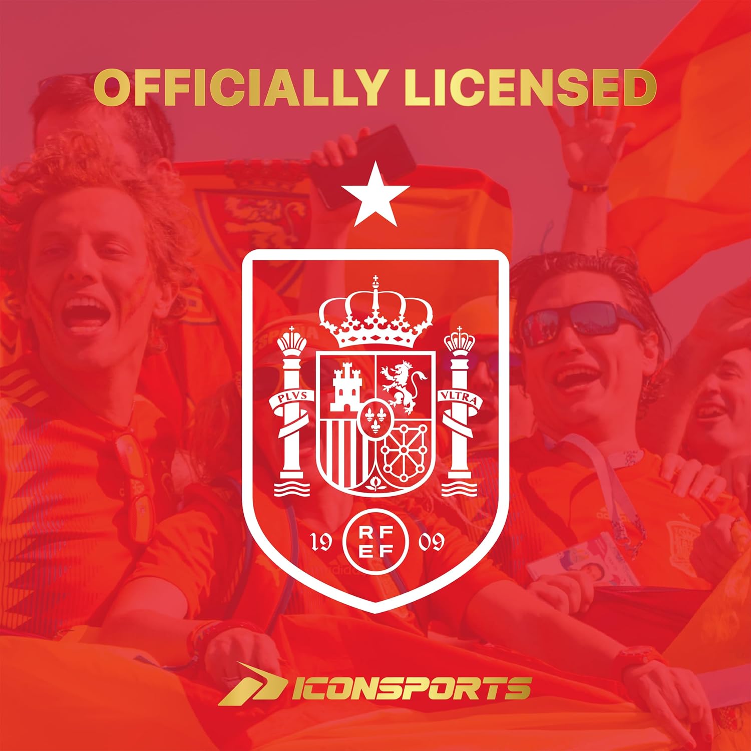 Thumbnail 5 de Icon Sports Officially Licensed Royal Spanish Football Federation Cotton T-Shirt (Unisex Adult)