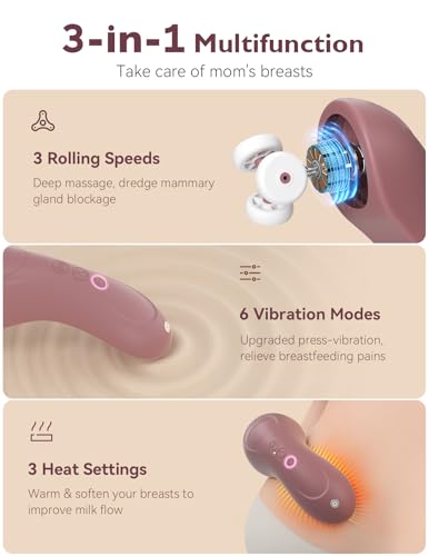 Detalle 2 de Momcozy Rolling Lactation Massager 3-in-1 🤱