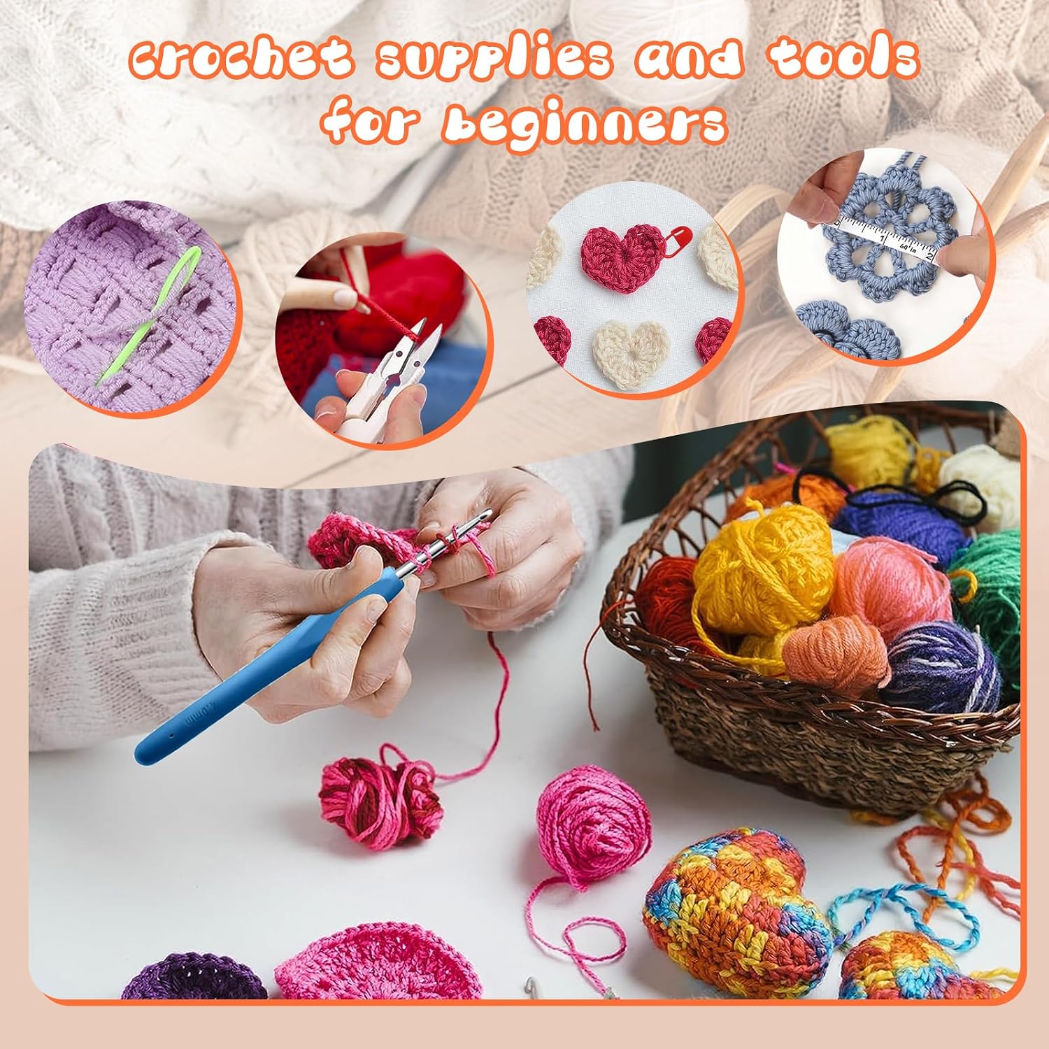 Detalle de BCMRUN crochet hooks set 59 piece kit