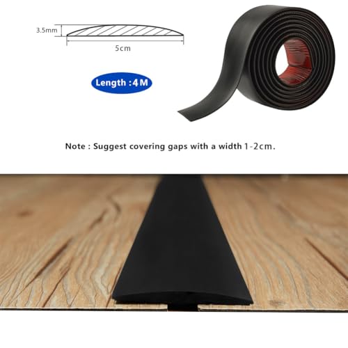 Detalle 2 de Bande de seuil auto-adhésive 5 cm noir ⚙