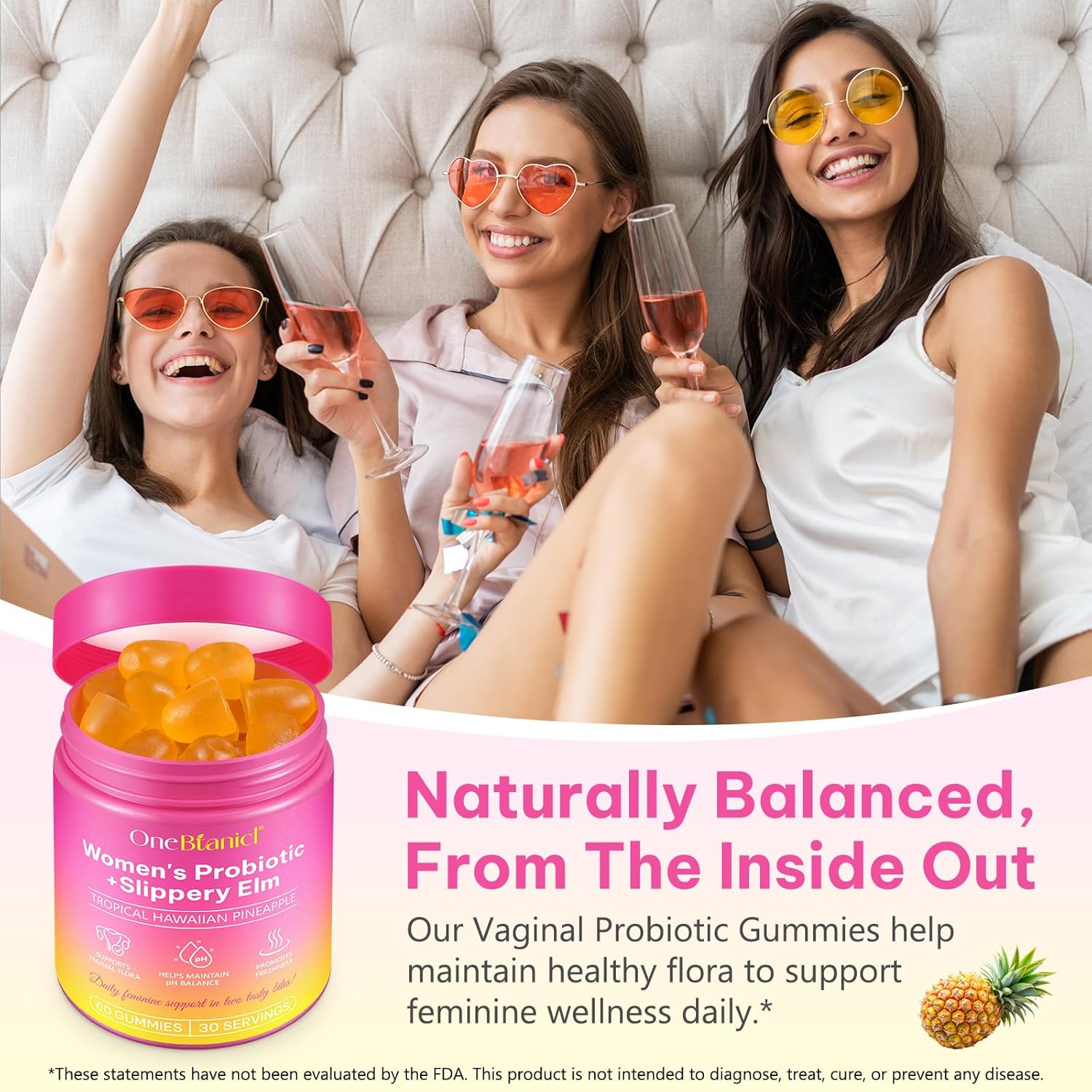 Thumbnail 6 de Probiotiques Gummies Flore Intime & Intestinale 2 Pack – 120 Gélules Saveur Ananas (Vegan, Sans Gluten)