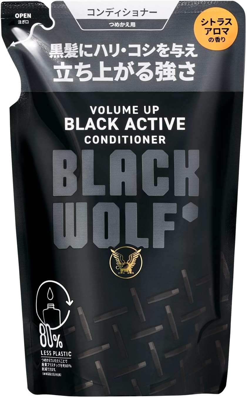 Detalle de BLACKWOLF ボリュームアップ ブラックアクティブ コンディショナー詰替 350mL