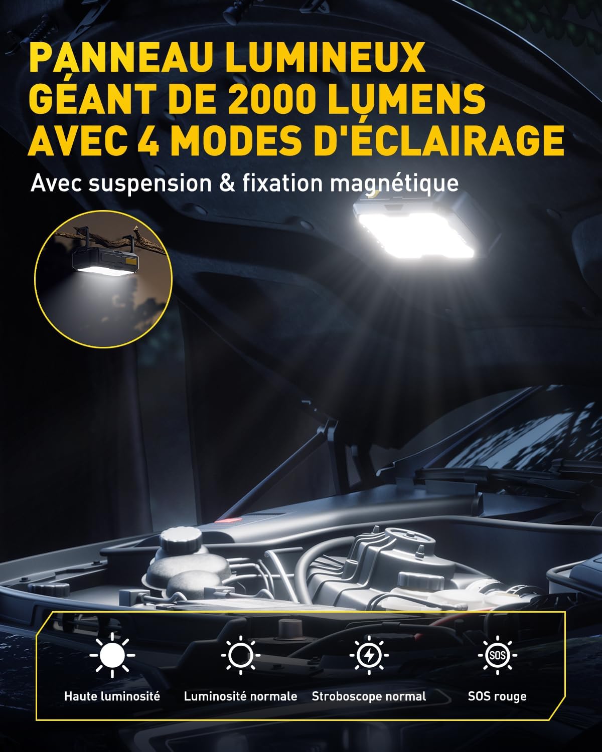 Thumbnail 2 de AUXITO Booster Batterie Voiture 5000A 12V 10L/8L – Démarreur, Powerbank et Lampe LED UltraSafe