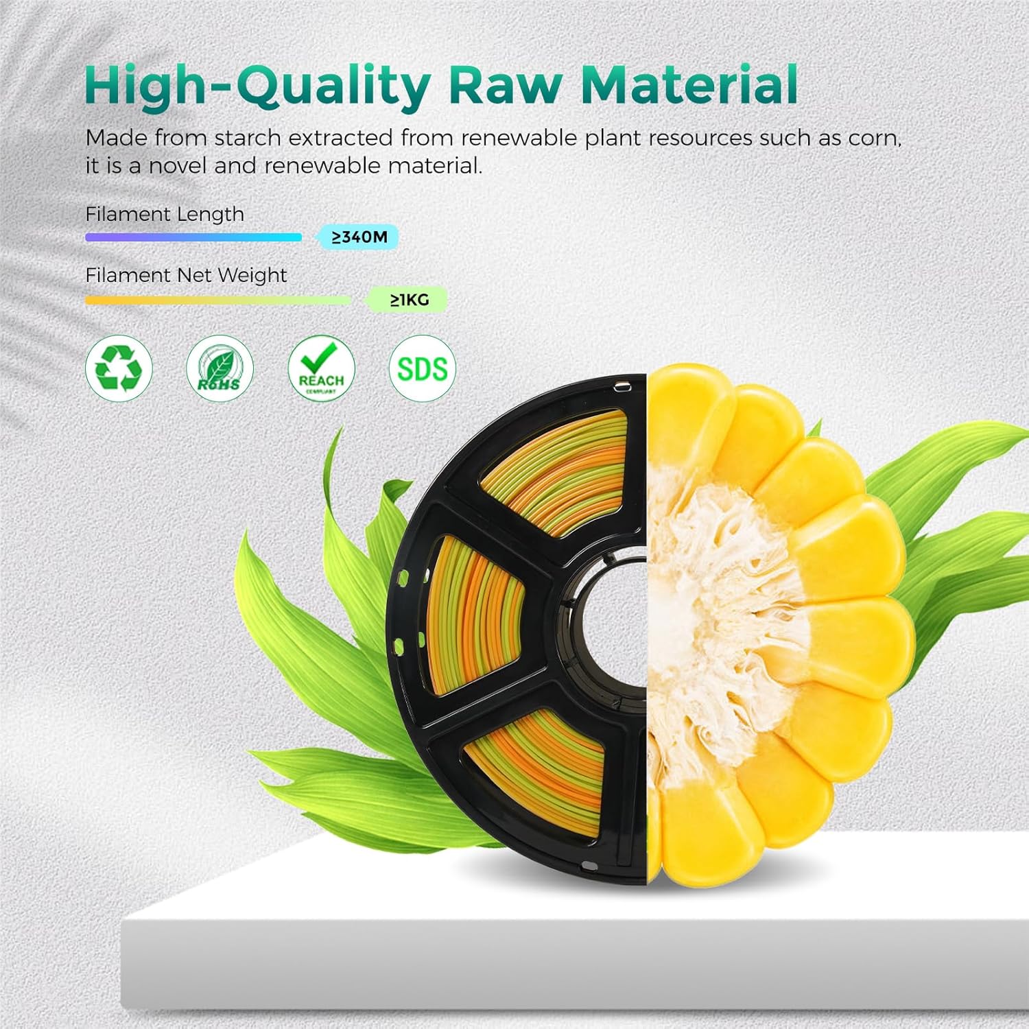 Thumbnail 4 de FLASHFORGE Filament PLA 1,75 mm 1 kg — Vert & Orange 🎨